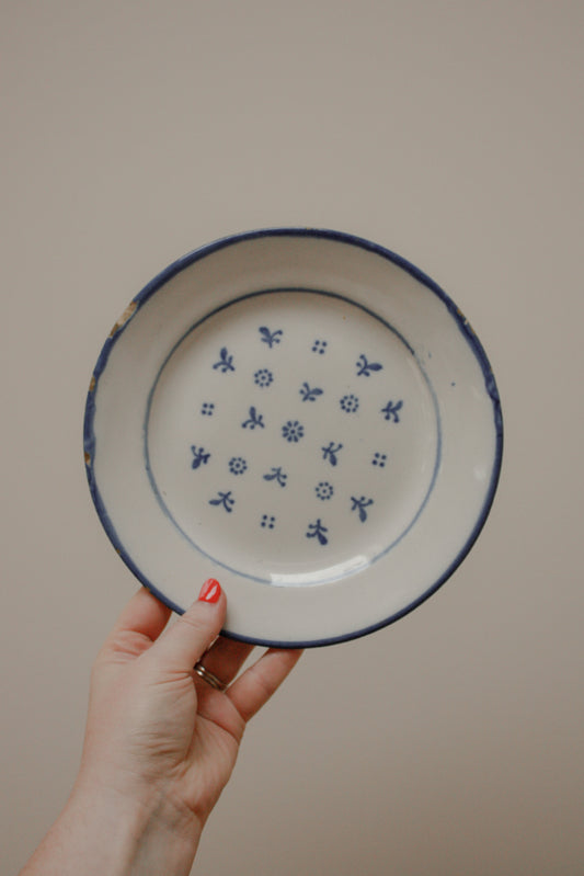 Vintage French decorative plate