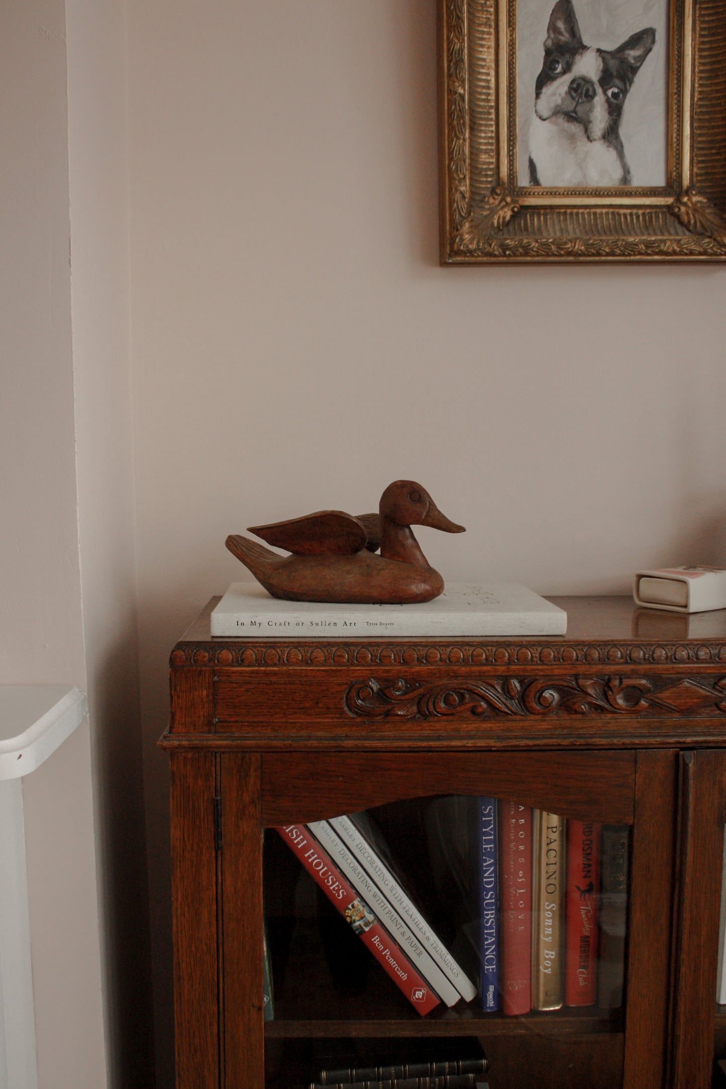 Vintage hand carved wooden duck