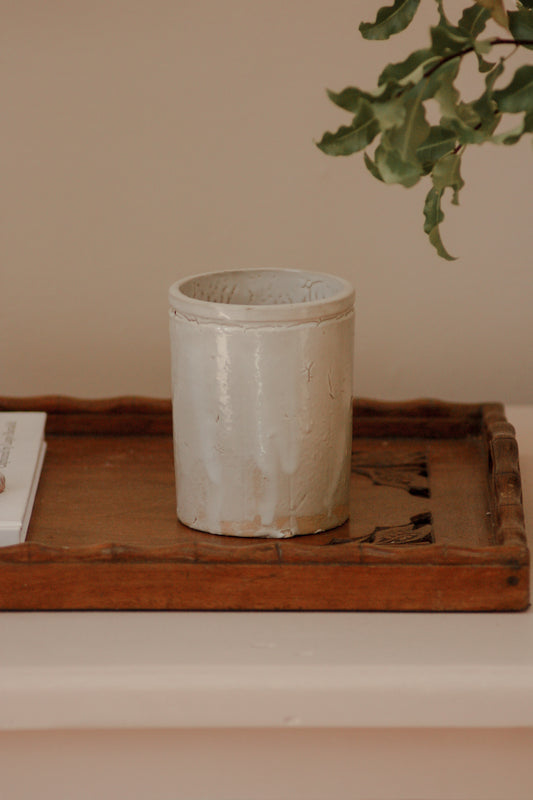 Vintage preserve pot with beautiful glaze