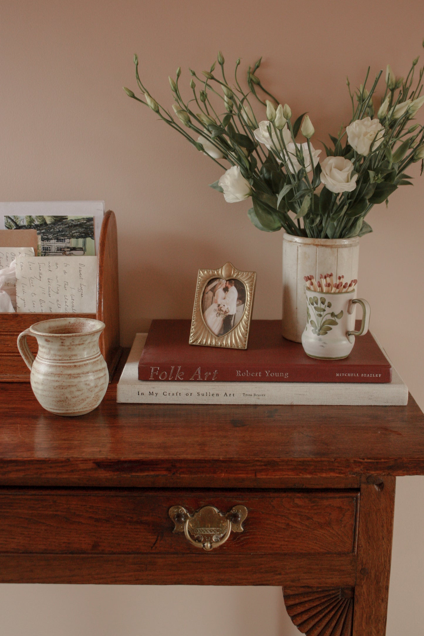 Vintage studio pottery rustic mug