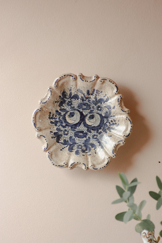 Vintage hand painted wall plate