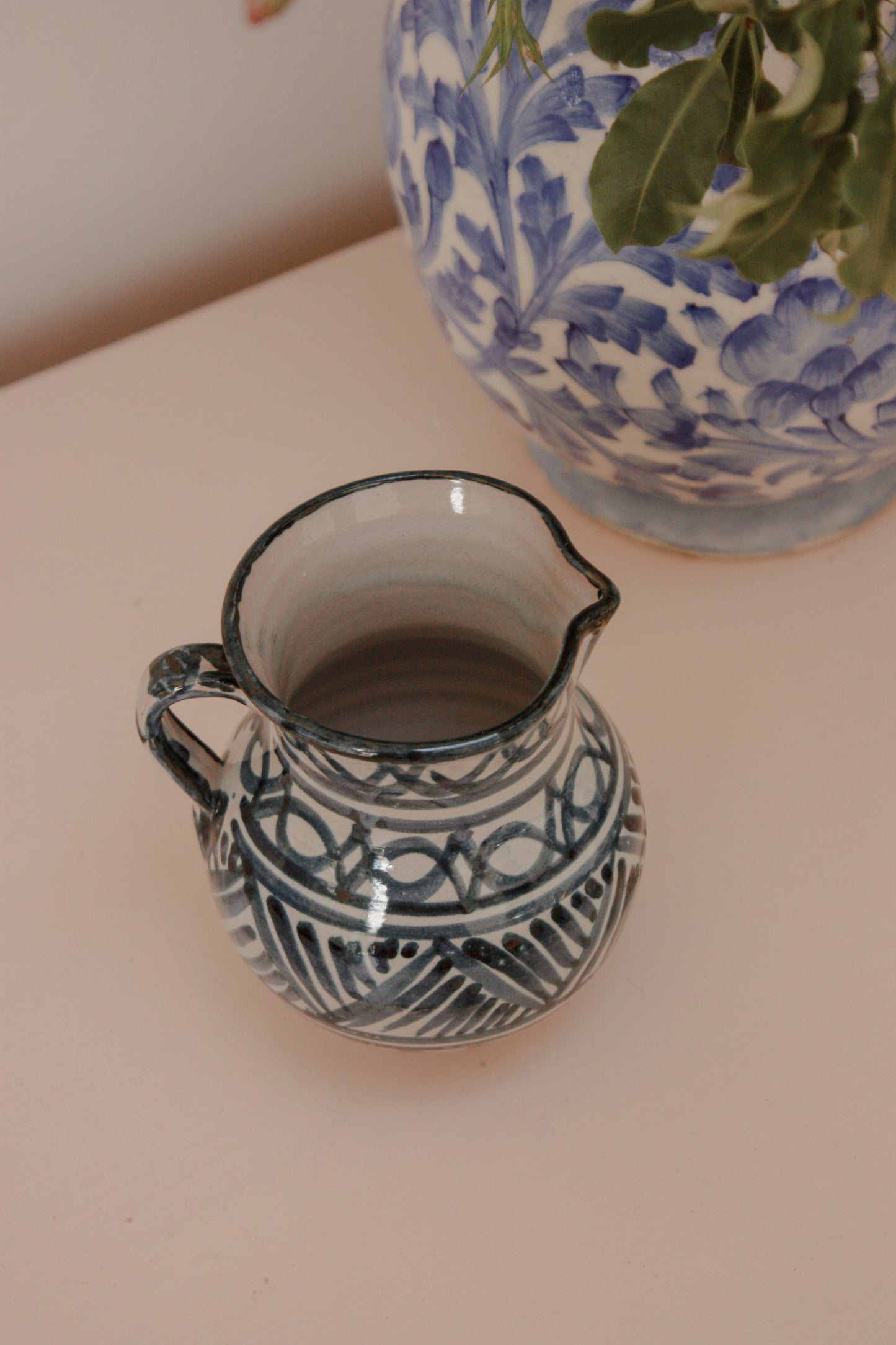 Vintage Spanish hand painted jug