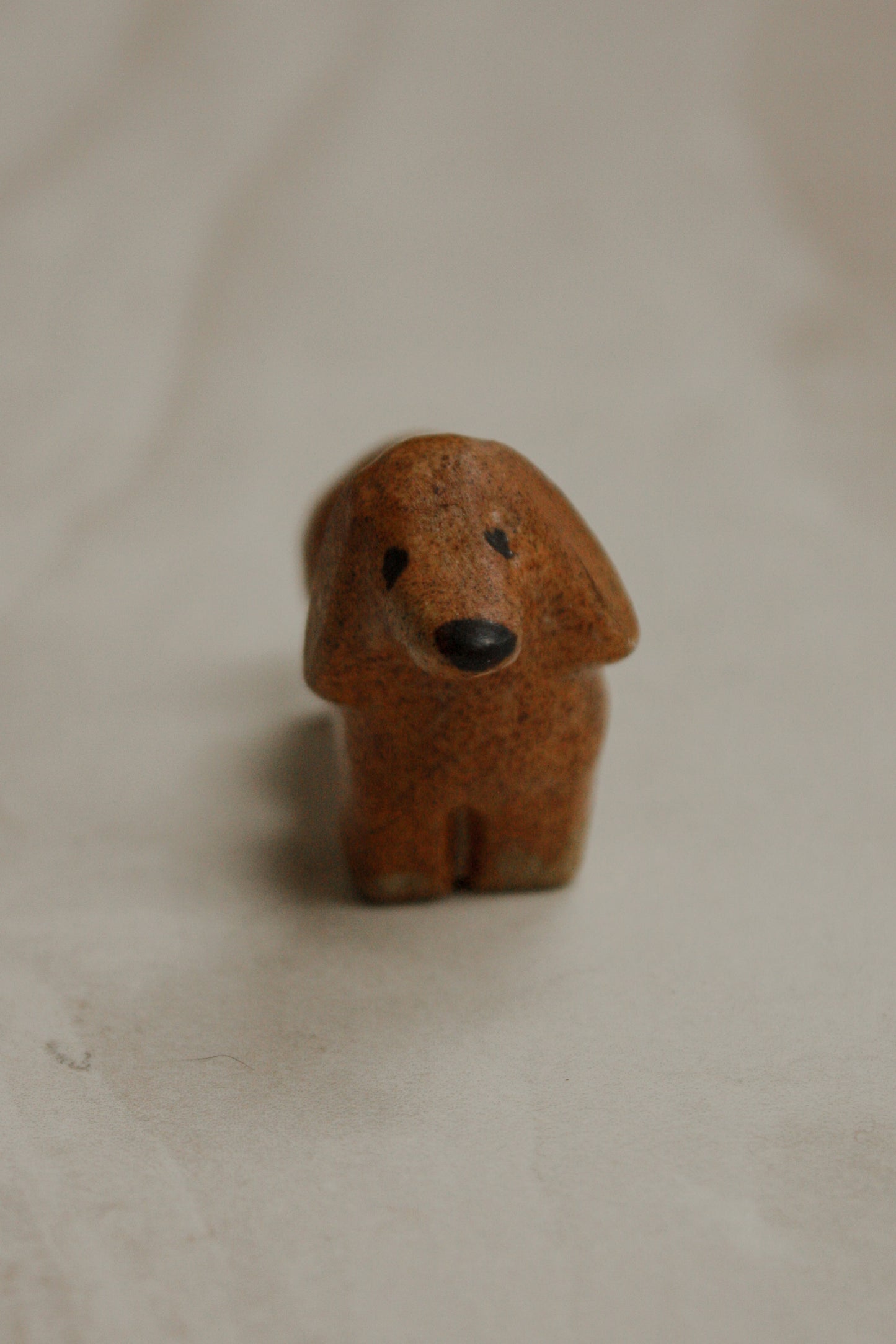 Vintage studio pottery sausage dog sculpture