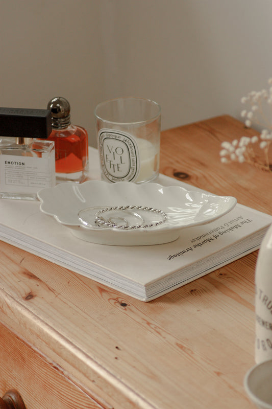 Vintage scalloped shell dish