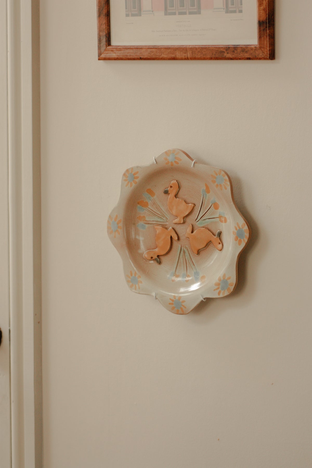 Vintage art pottery duck plate - Tim Taylor