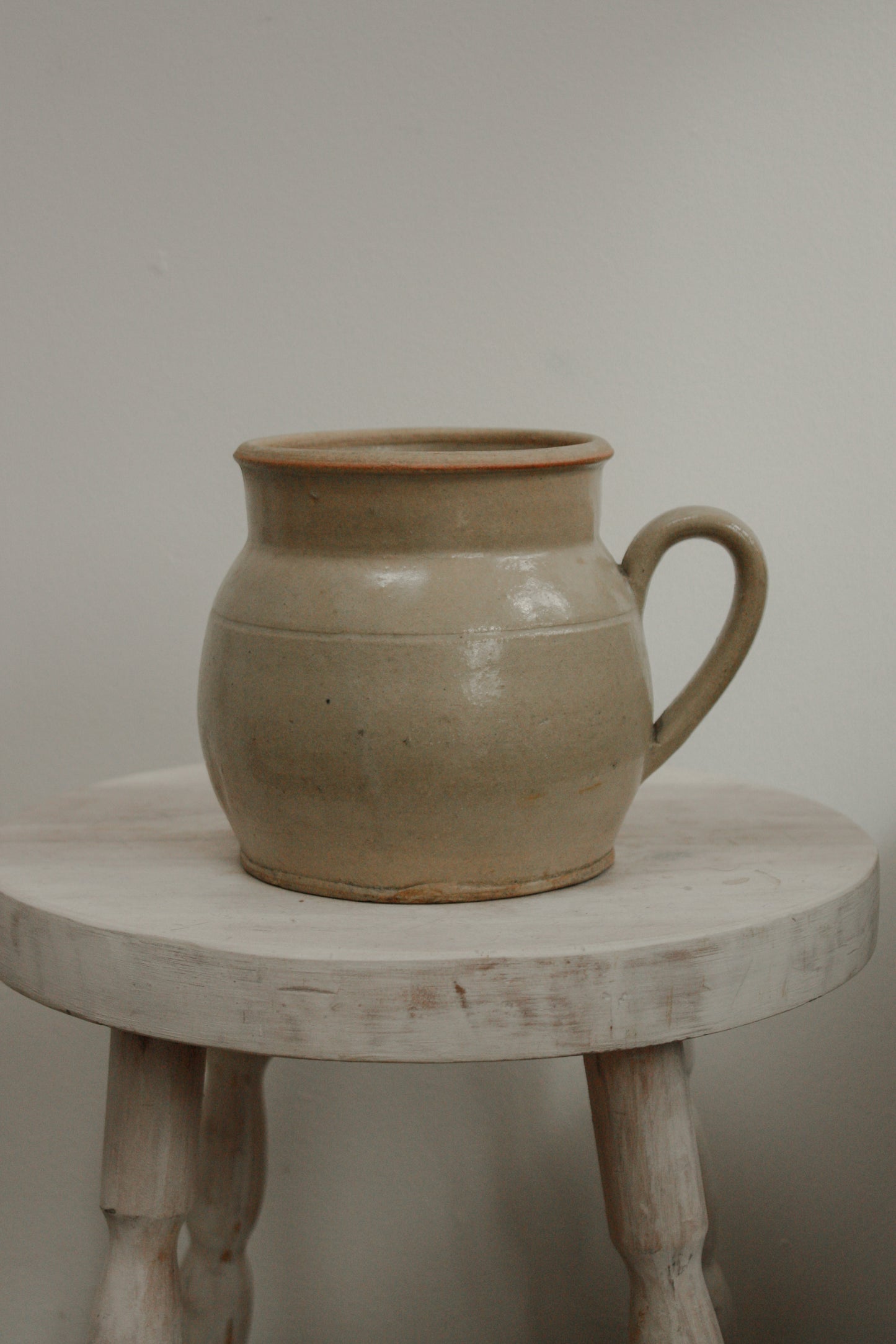 Vintage French rustic stoneware pot
