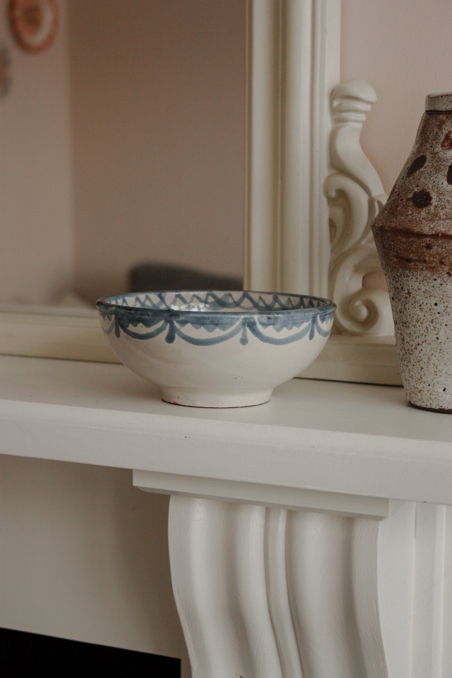 Vintage Spanish Fajalauza Granada Pottery bowl