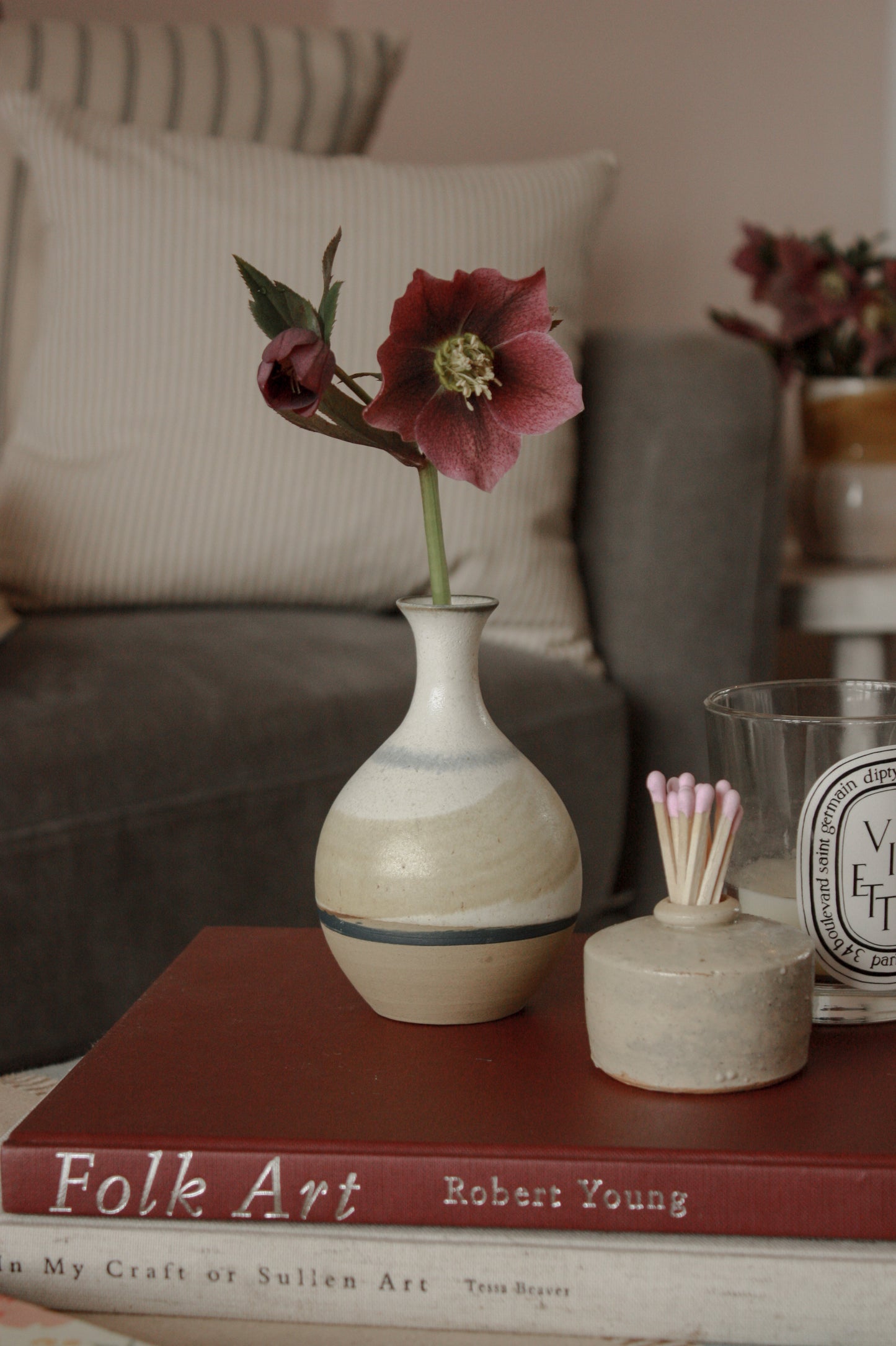 Studio pottery bud vase