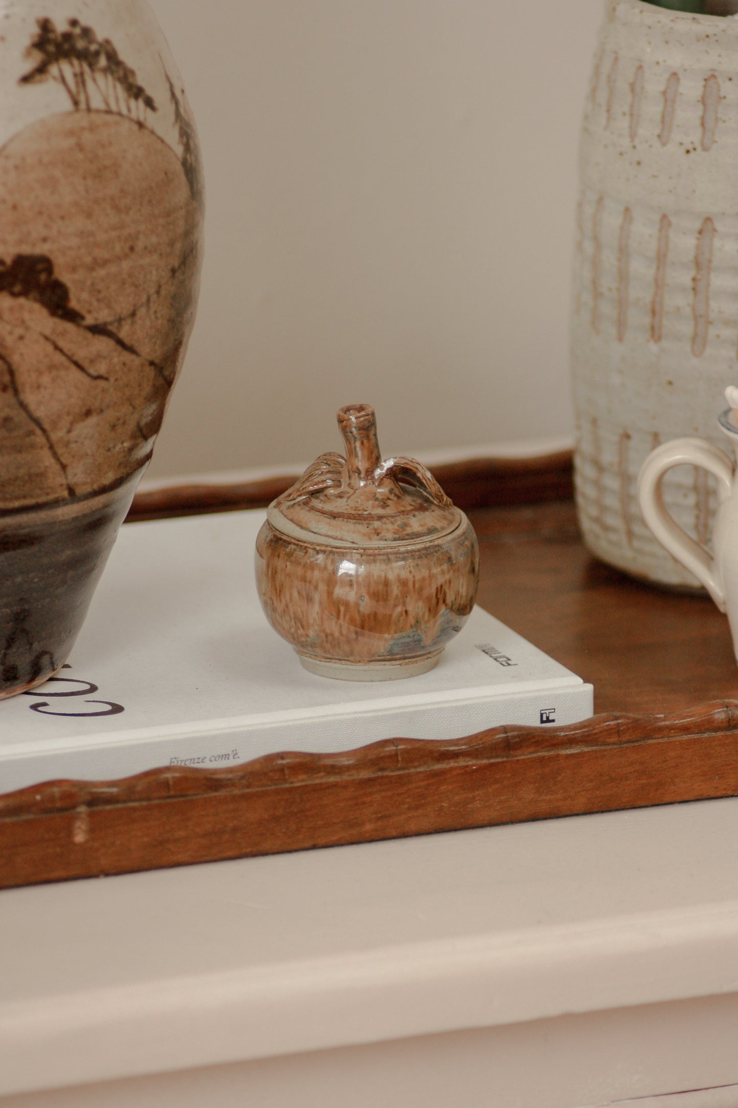 Vintage studio pottery pomme pot