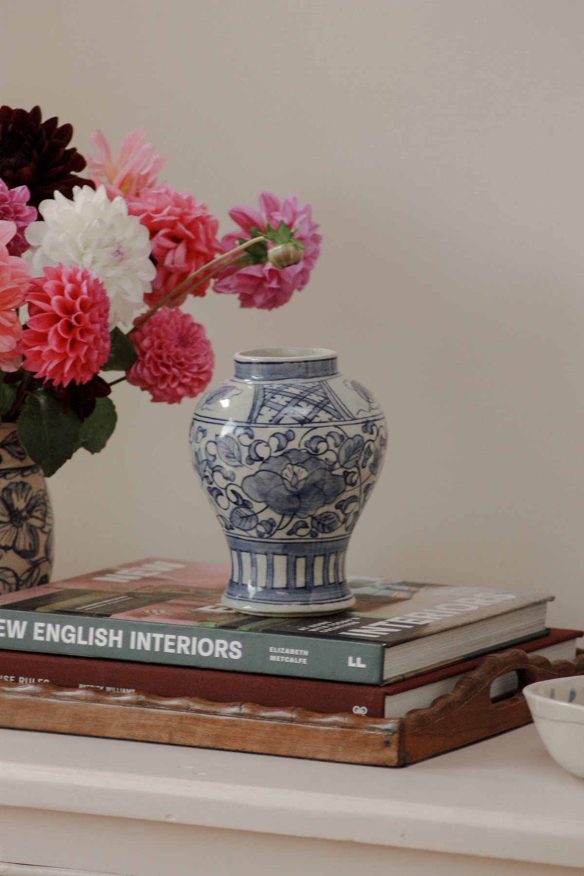 Vintage hand painted Japanese pot