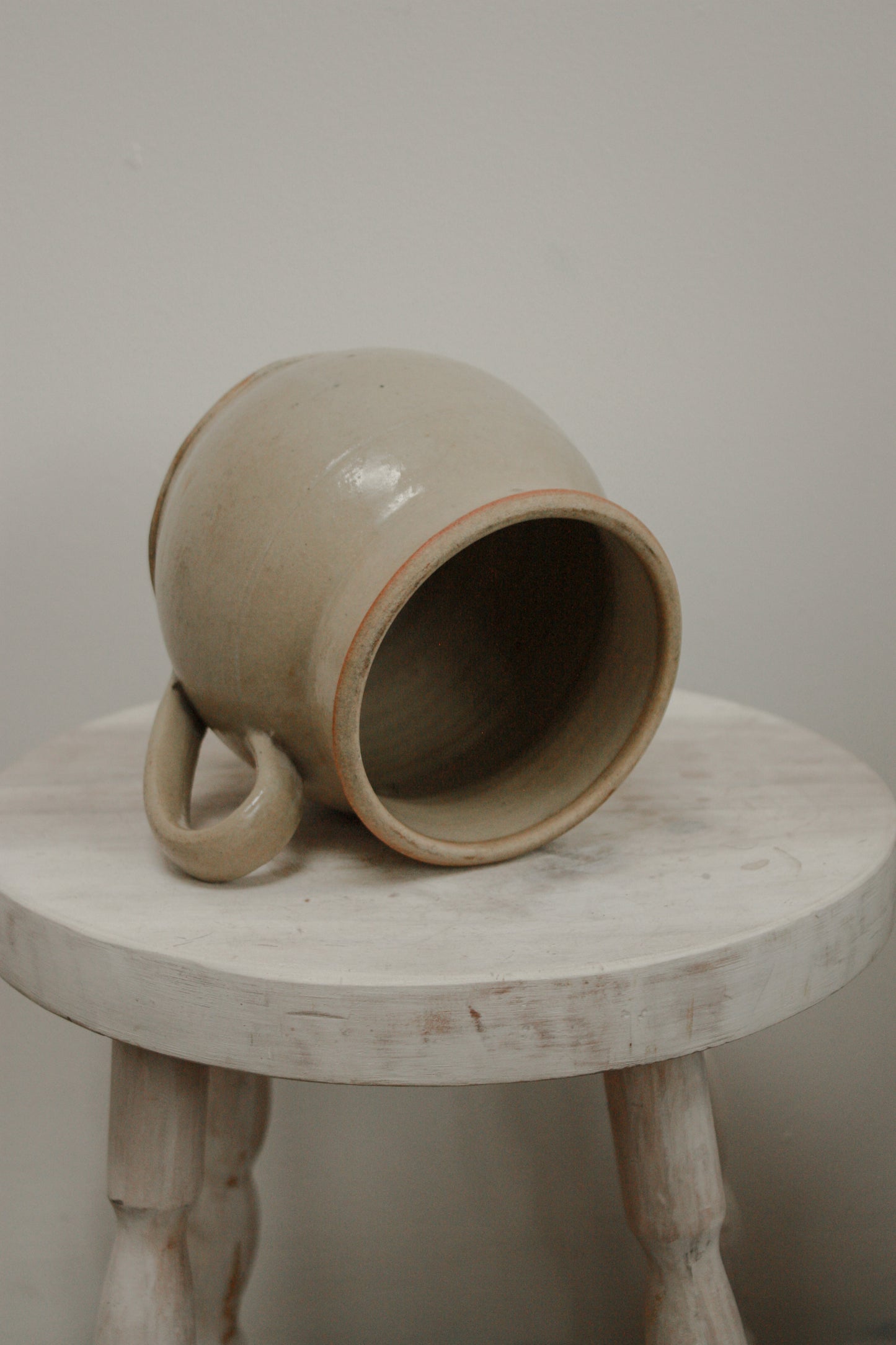 Vintage French rustic stoneware pot