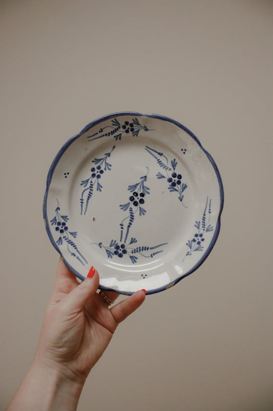Vintage French decorative plate