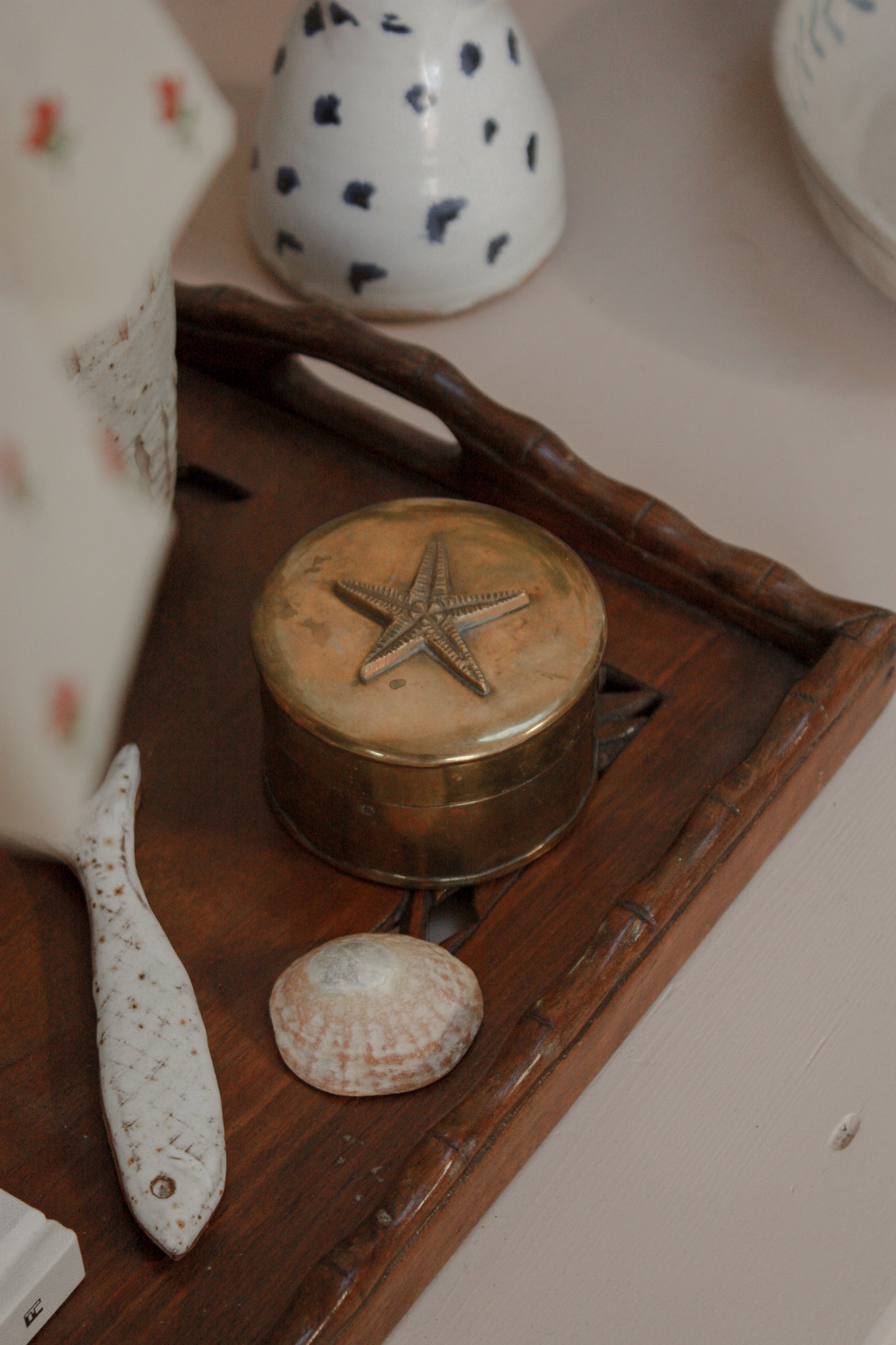 Vintage brass starfish trinket