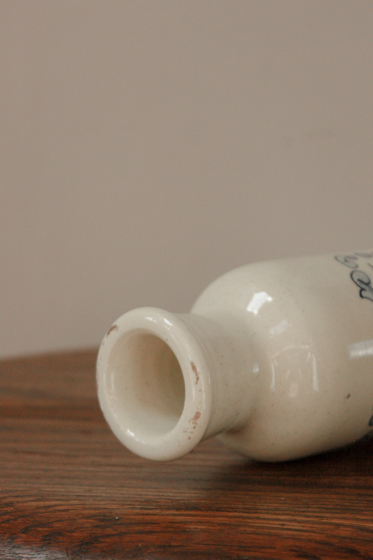 Vintage French hand painted bottle