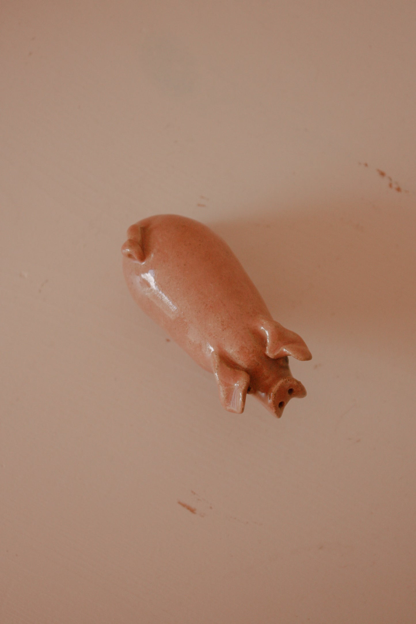Vintage art pottery mama pig