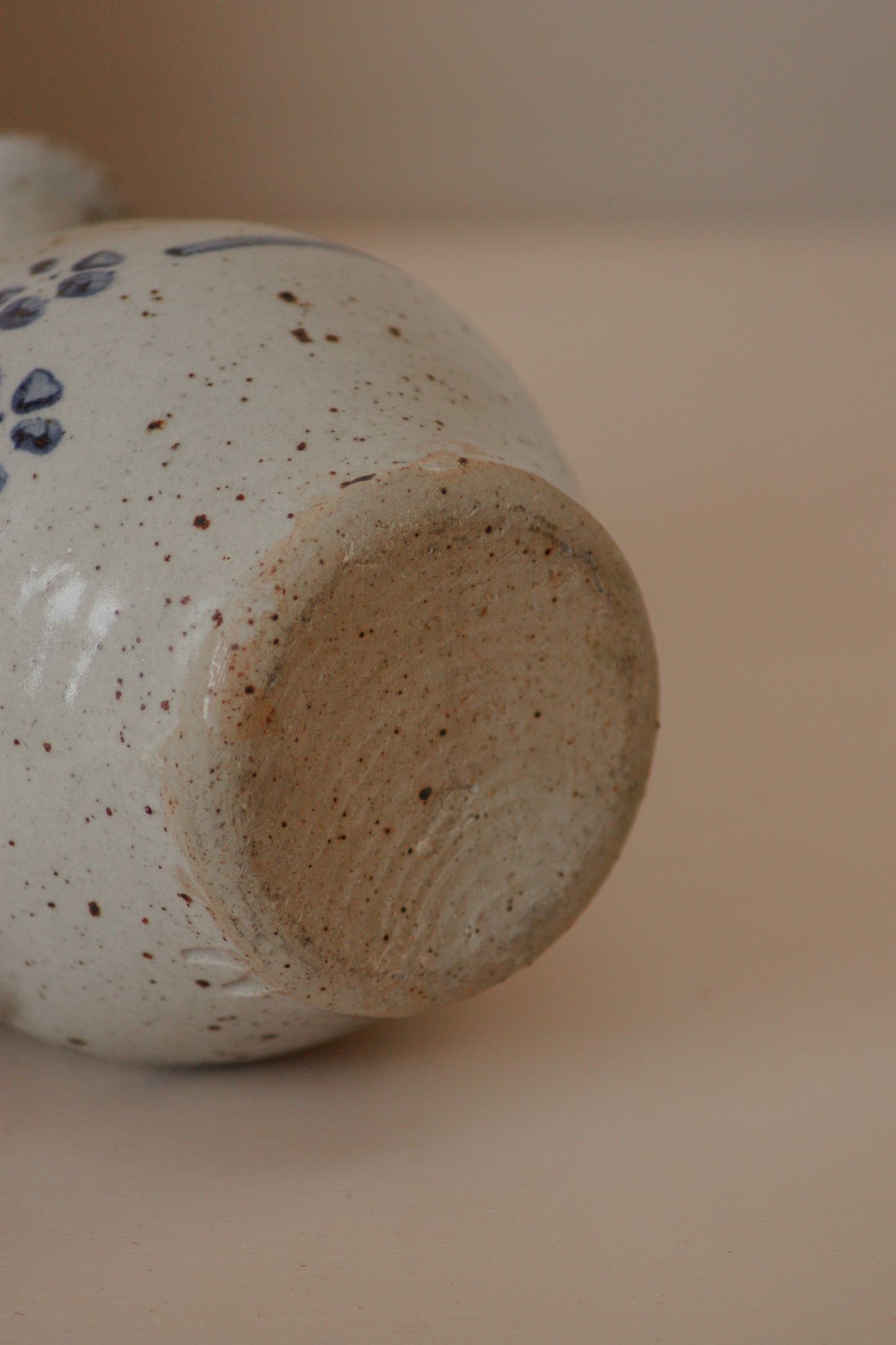 Studio pottery milk jug