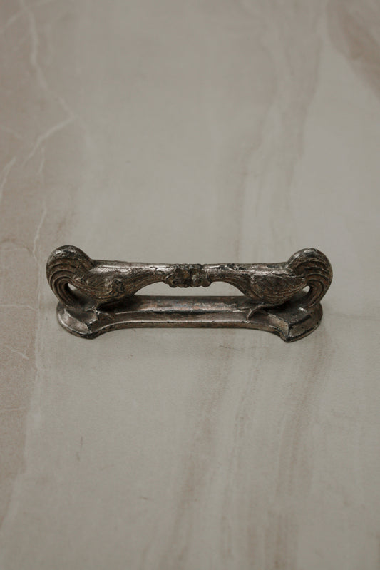 Antique Victorian silver plated knife rest (rooster design)