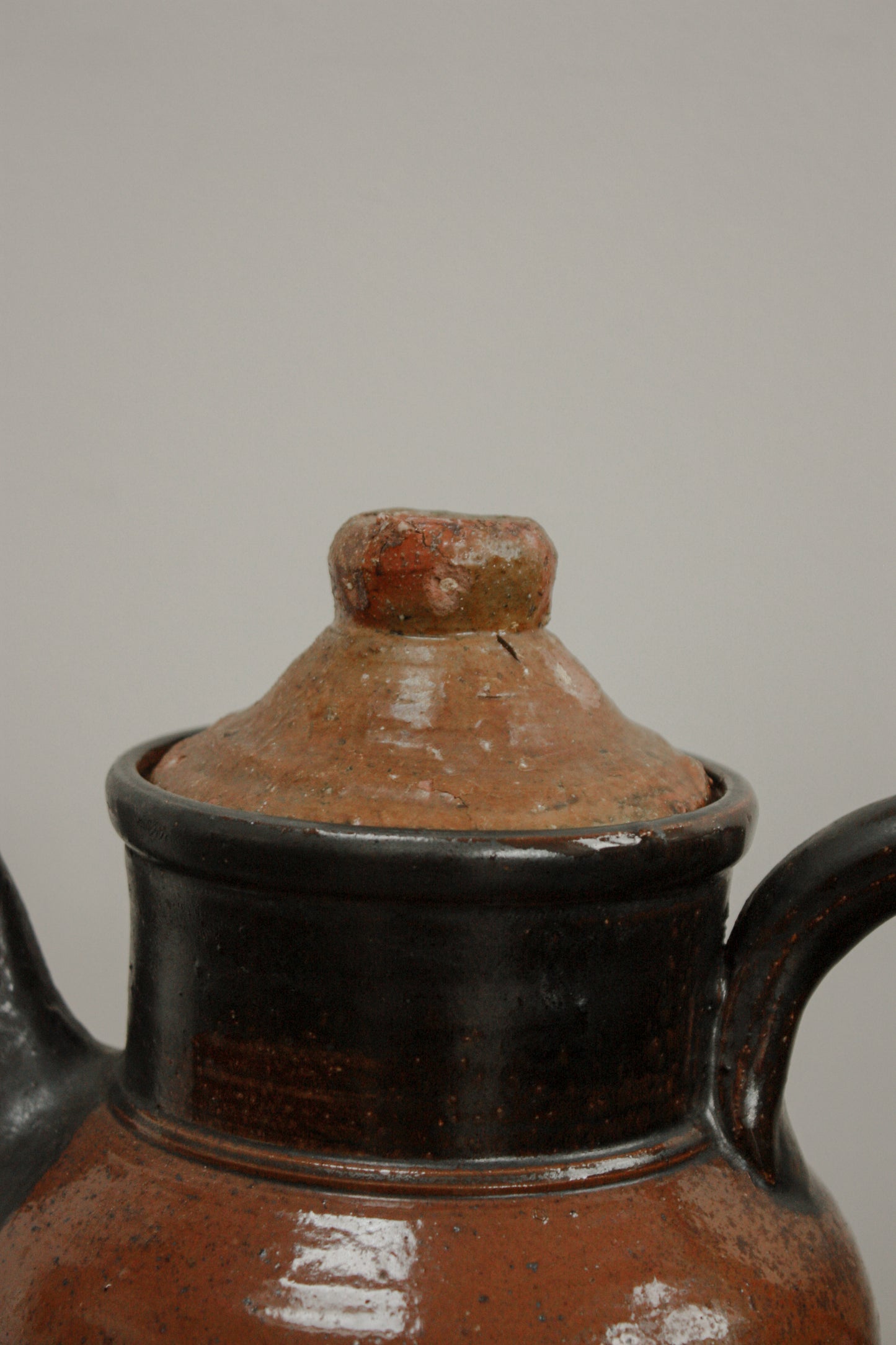 Vintage large French stoneware coffee pot