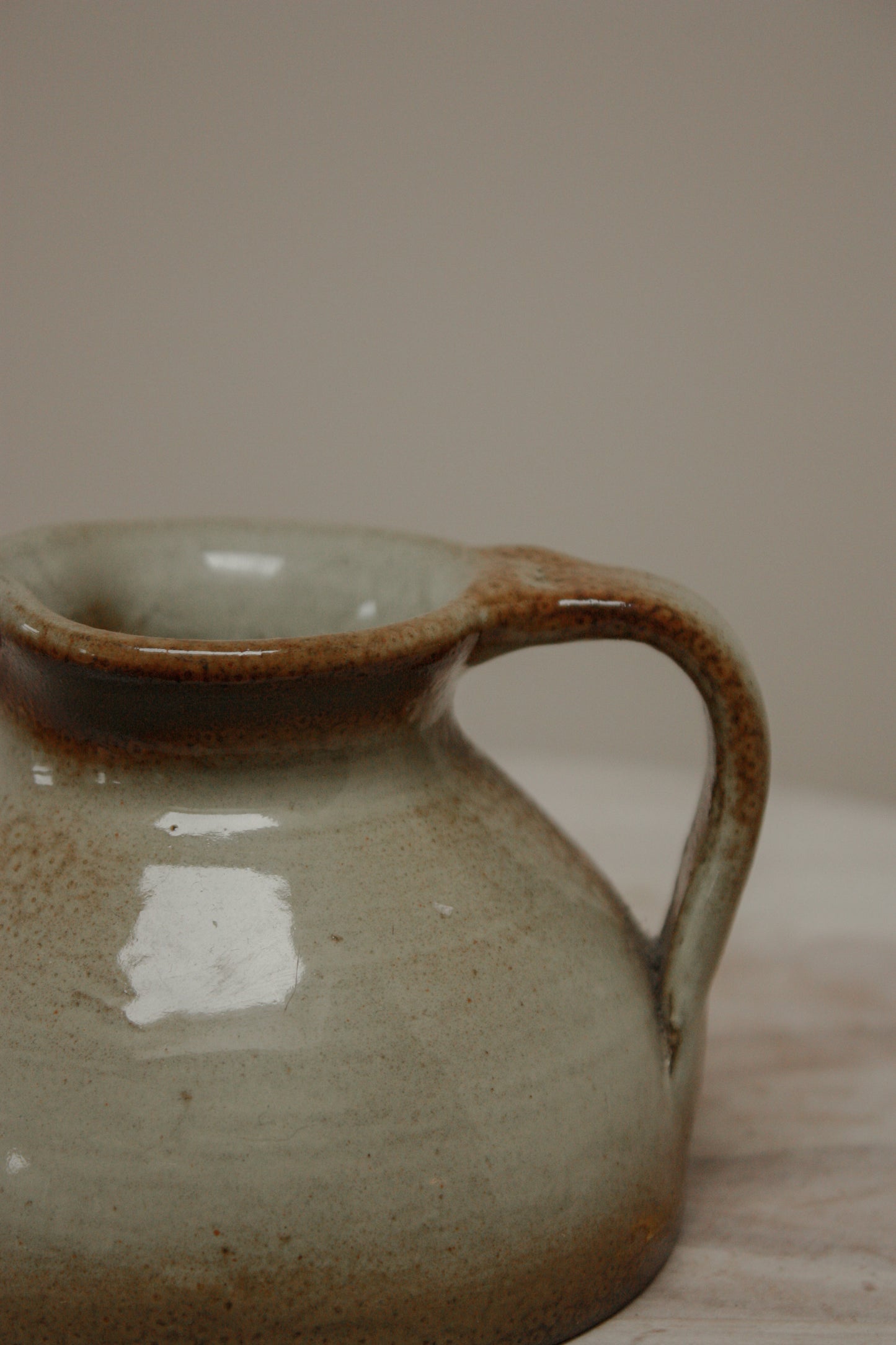 Vintage French studio pottery creamer