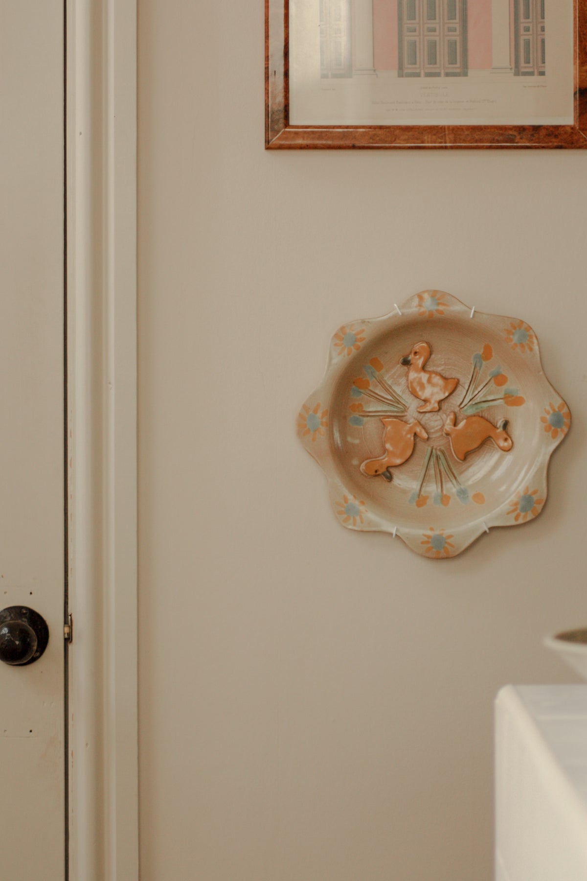 Vintage art pottery duck plate - Tim Taylor