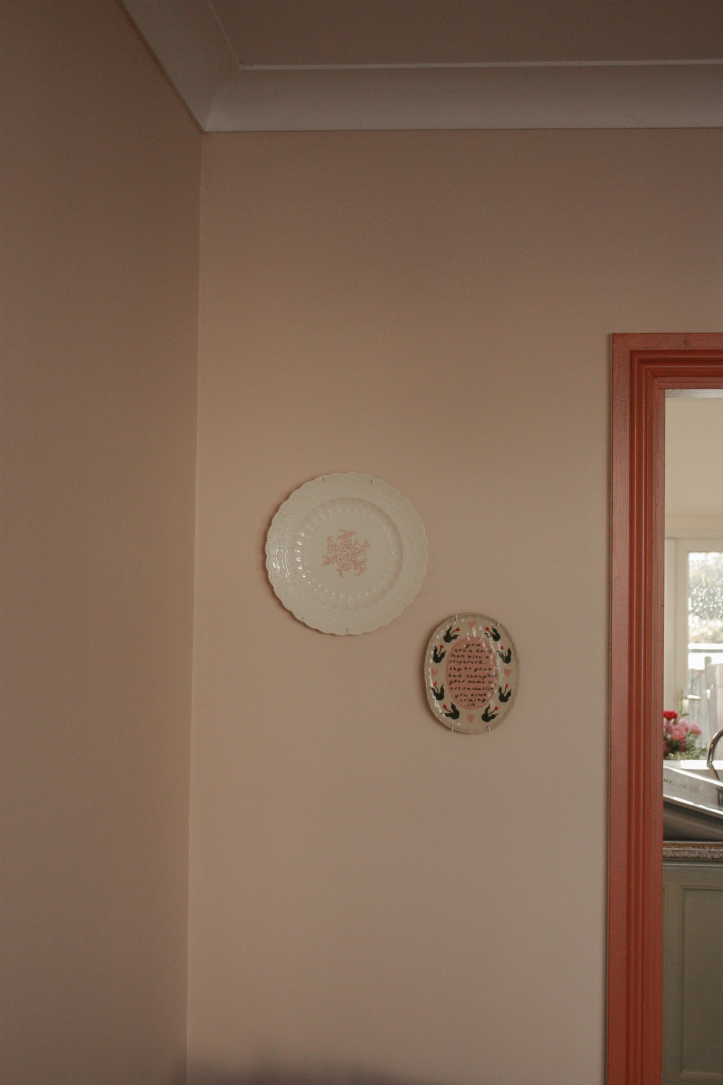 Vintage Spode plate with delicate lace design