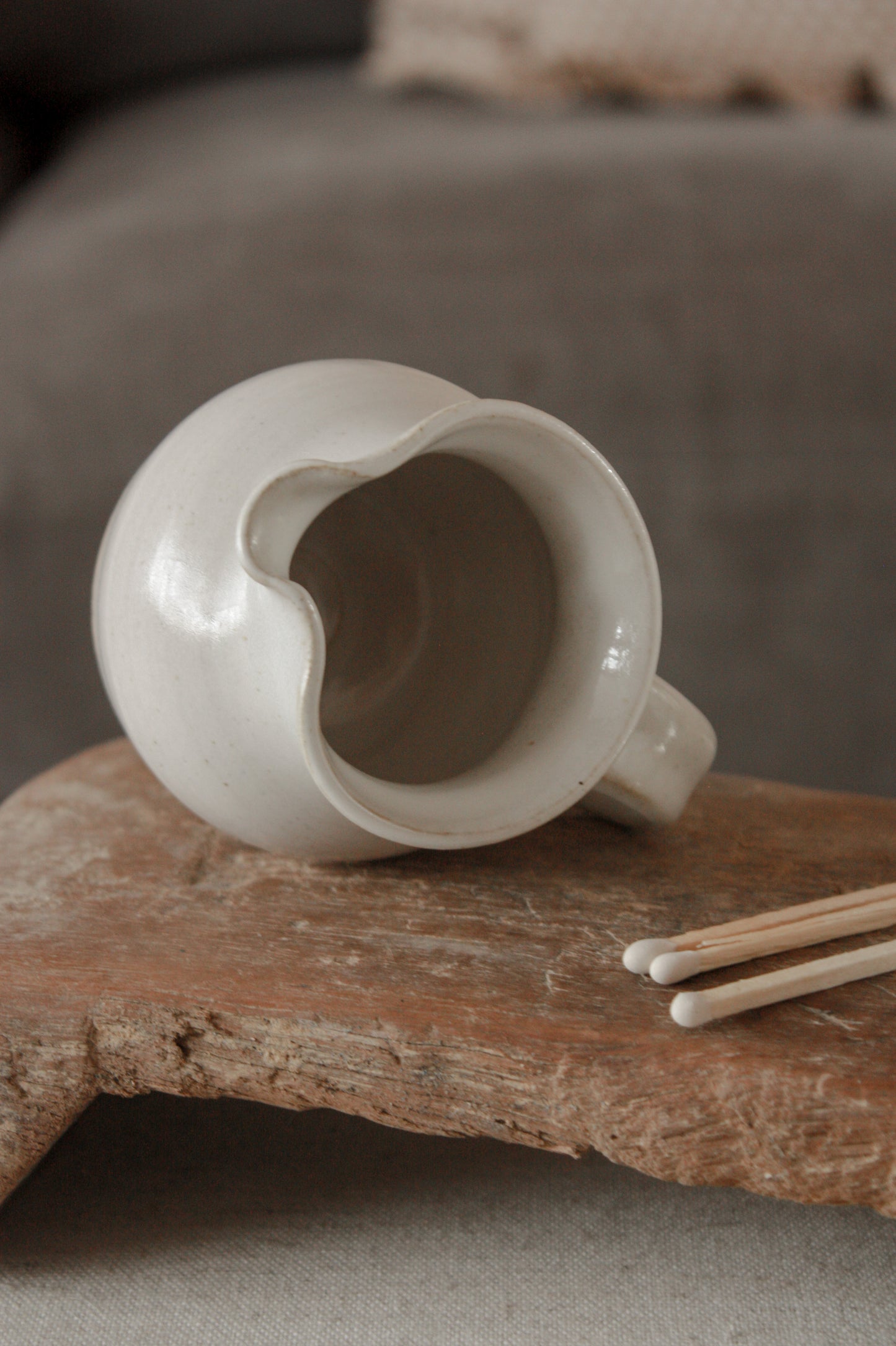 Studio pottery match pot creamer