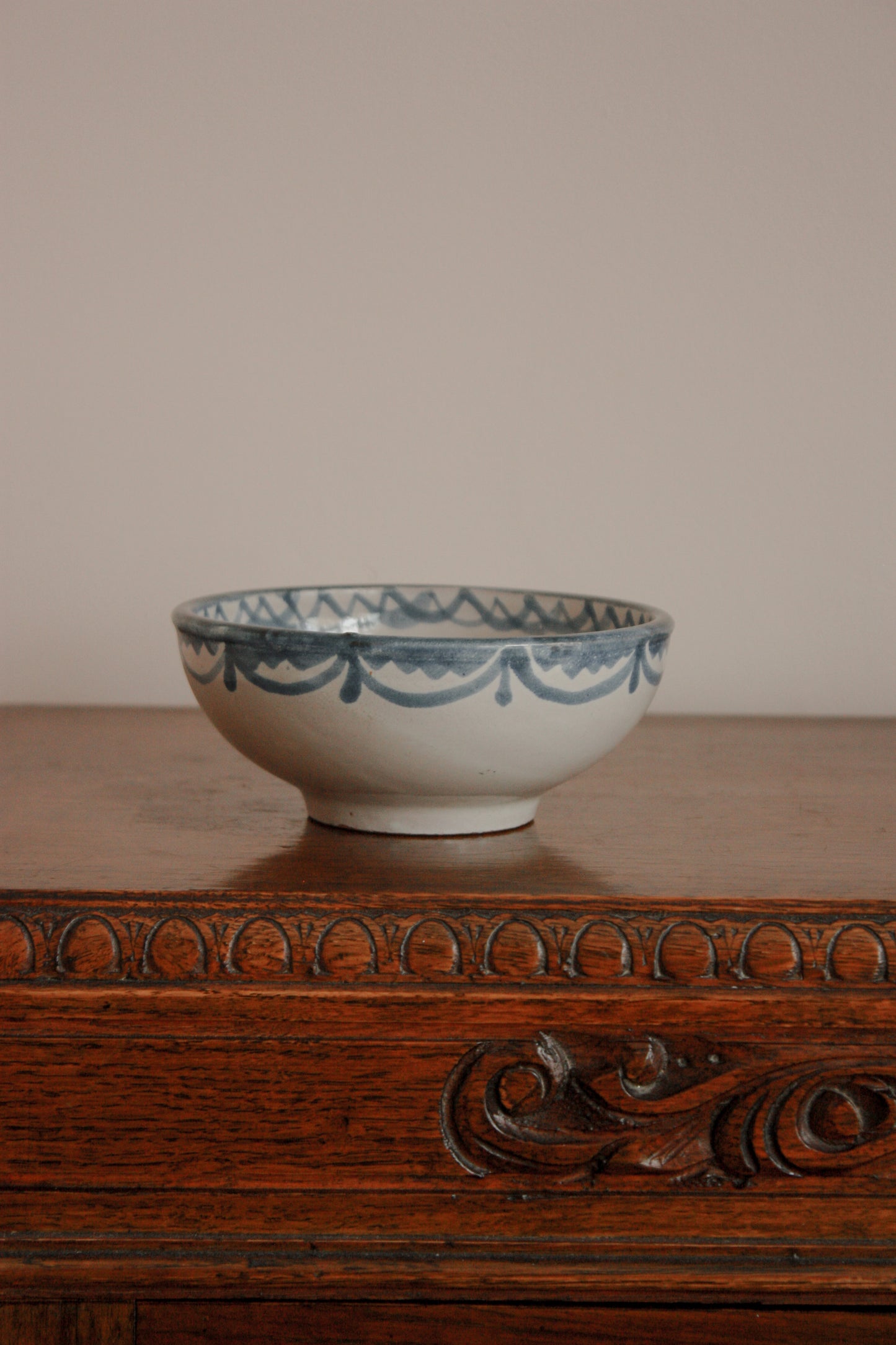 Vintage Spanish Fajalauza Granada Pottery bowl