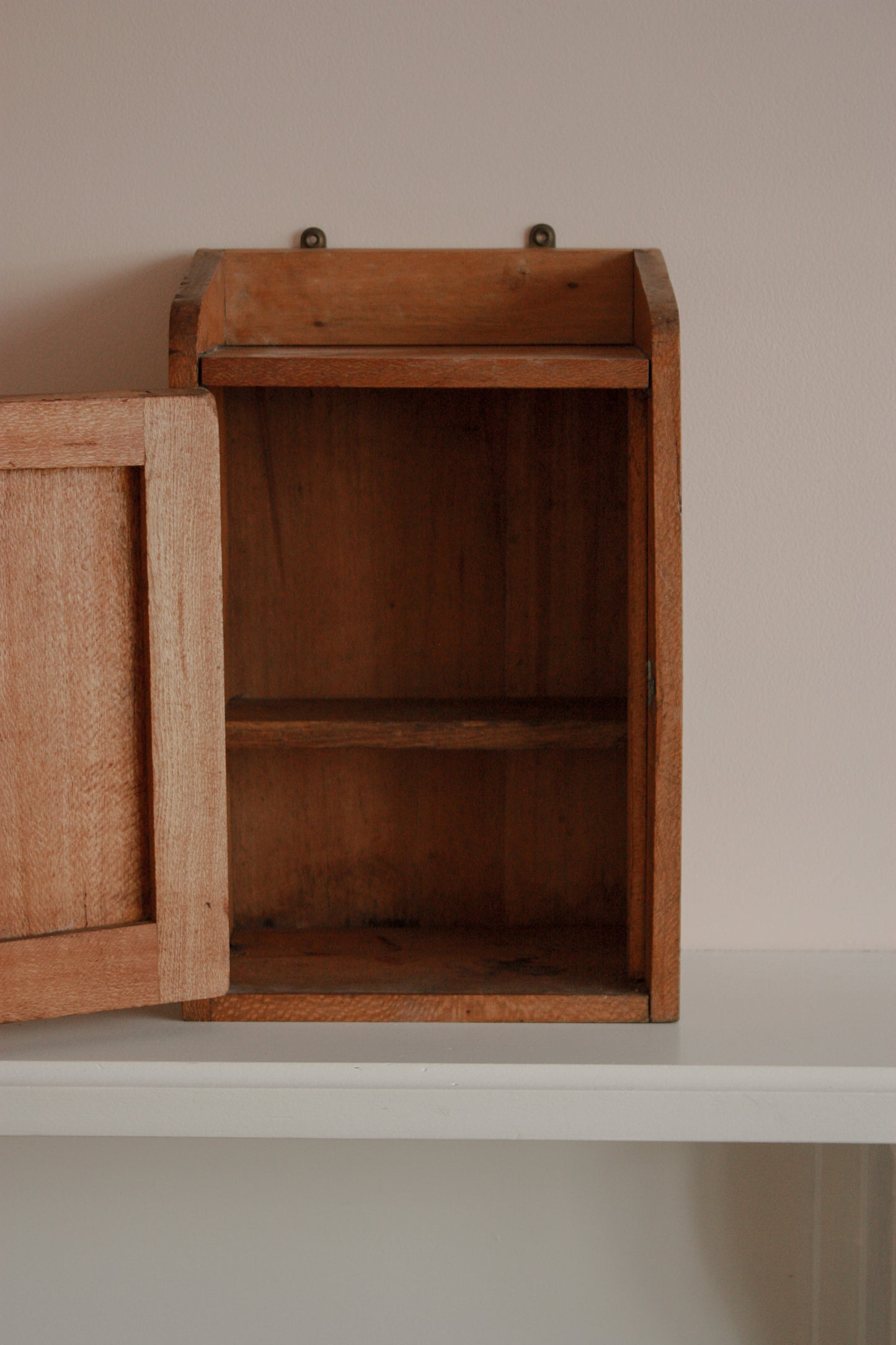 Vintage wooden wall hanging cabinet