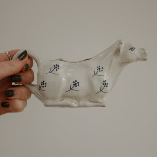 Studio pottery cow creamer