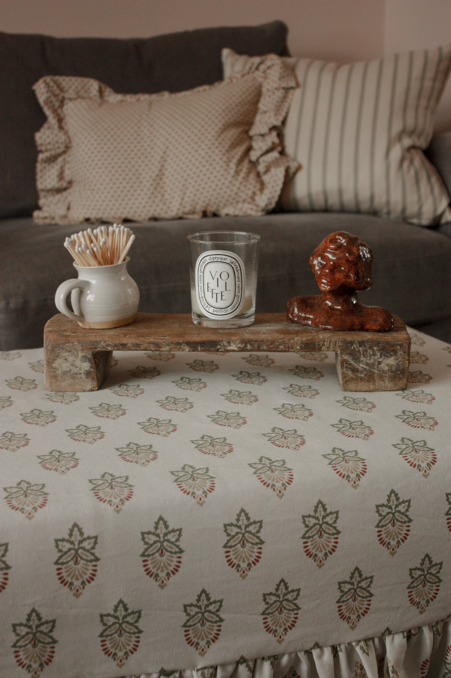 Vintage rustic wooden riser