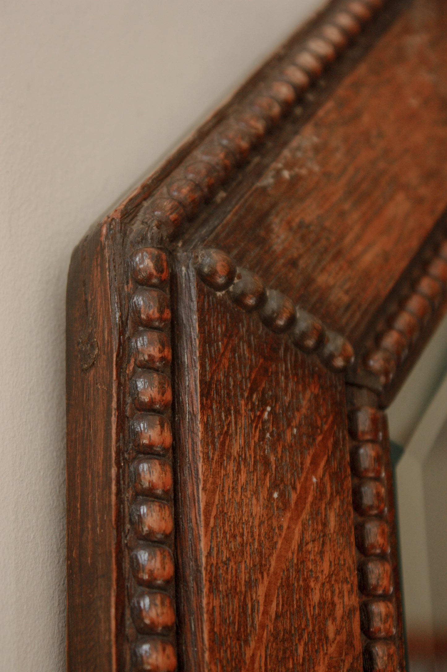 Vintage 1930/40s bobbin hexagon mirror