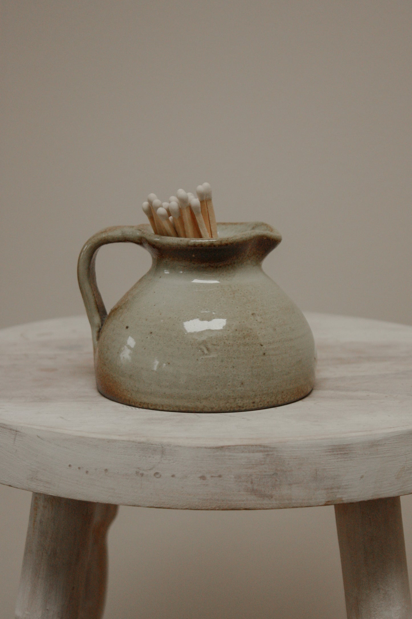 Vintage French studio pottery creamer