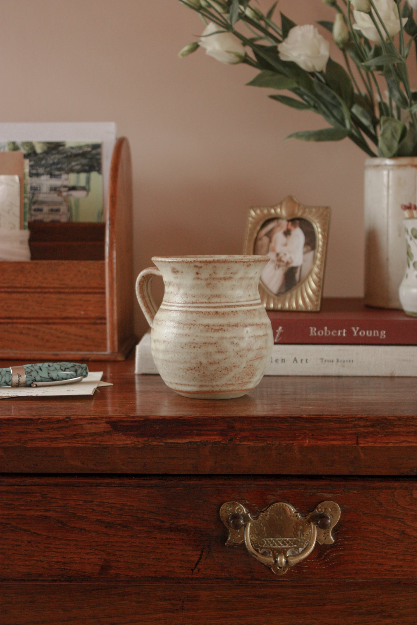 Vintage studio pottery rustic mug