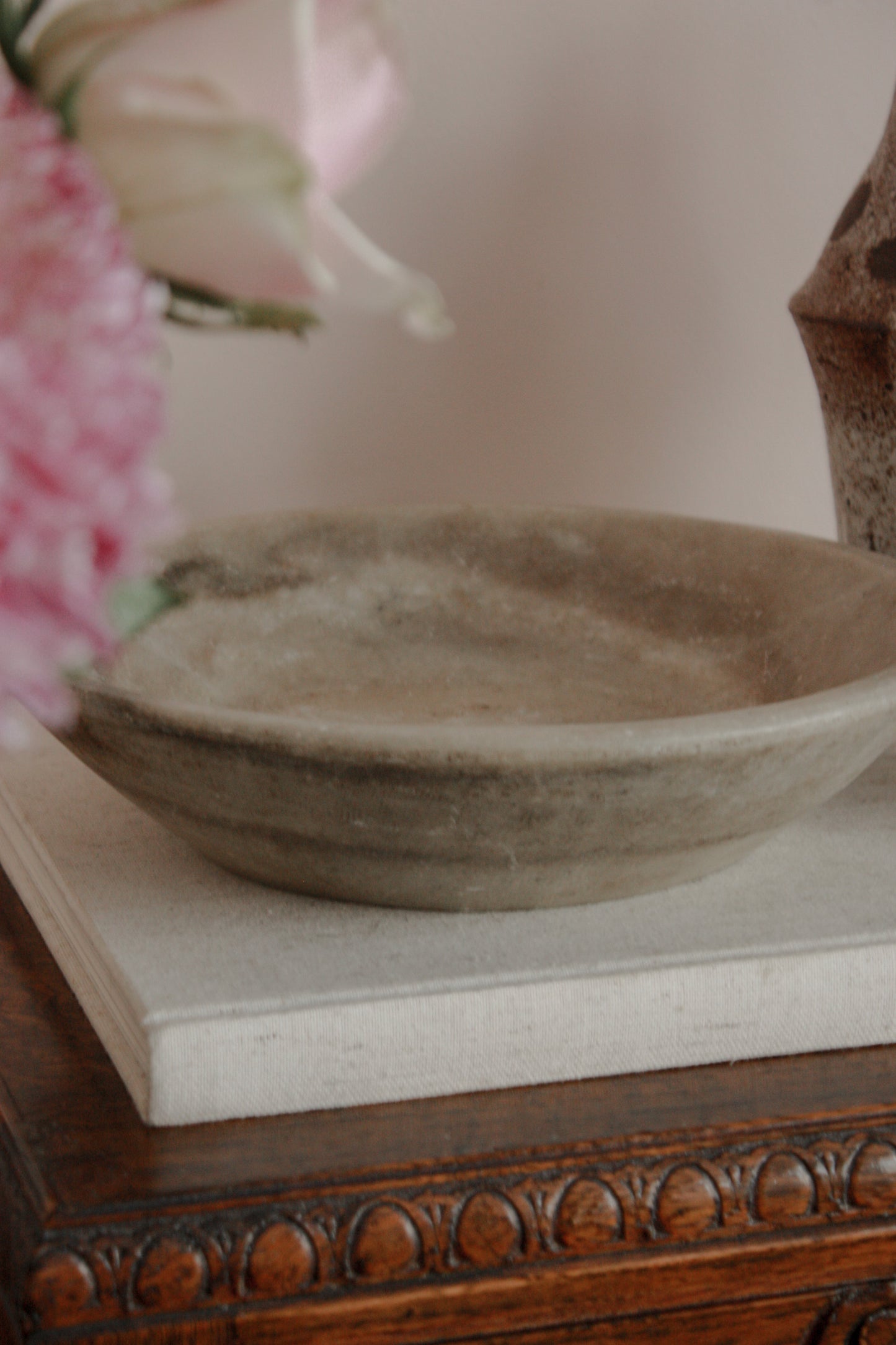 Vintage solid marble rustic bowl