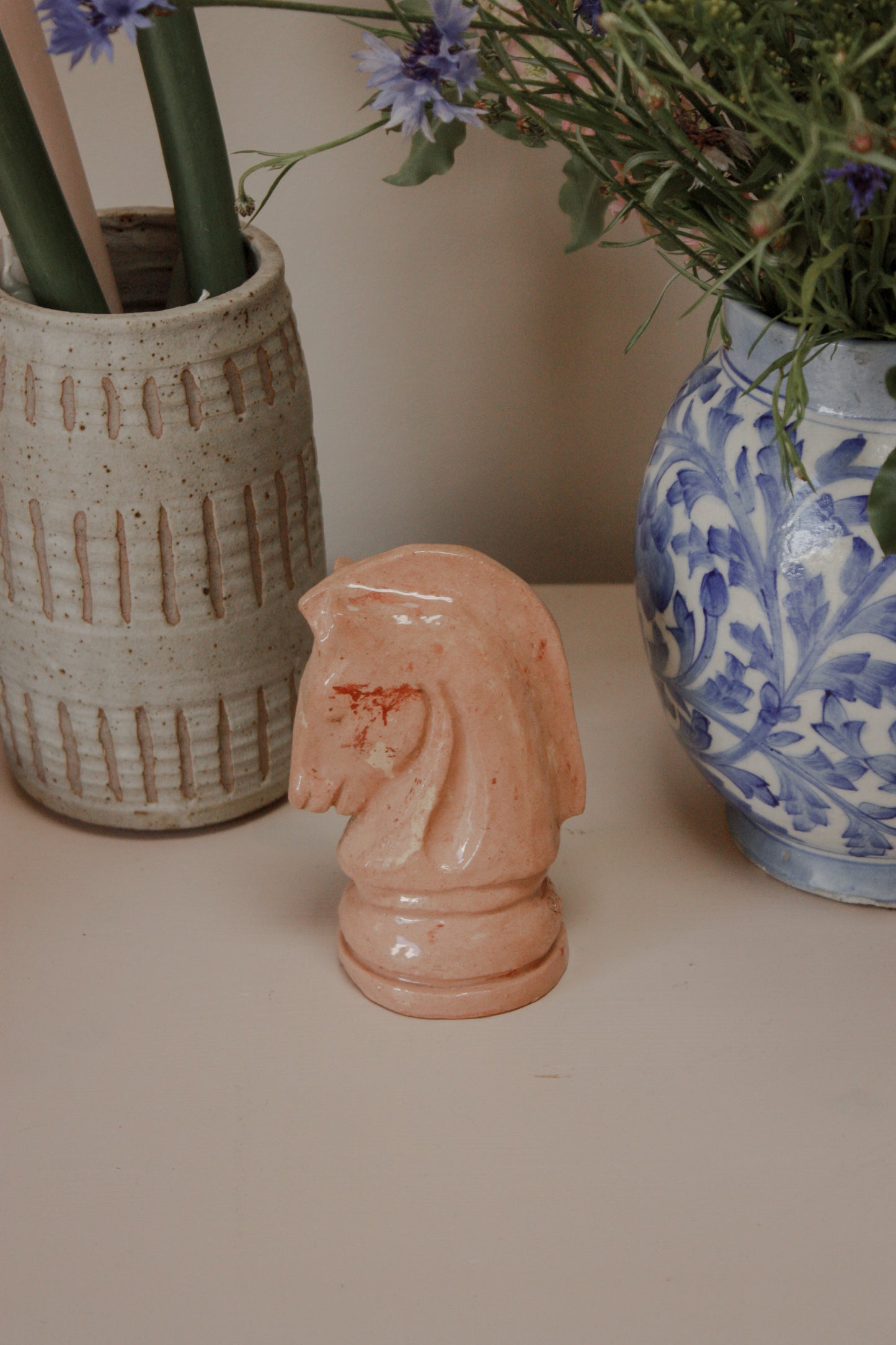 Vintage Richard Tindale Studio Pottery Chess Piece / Horse sculpture