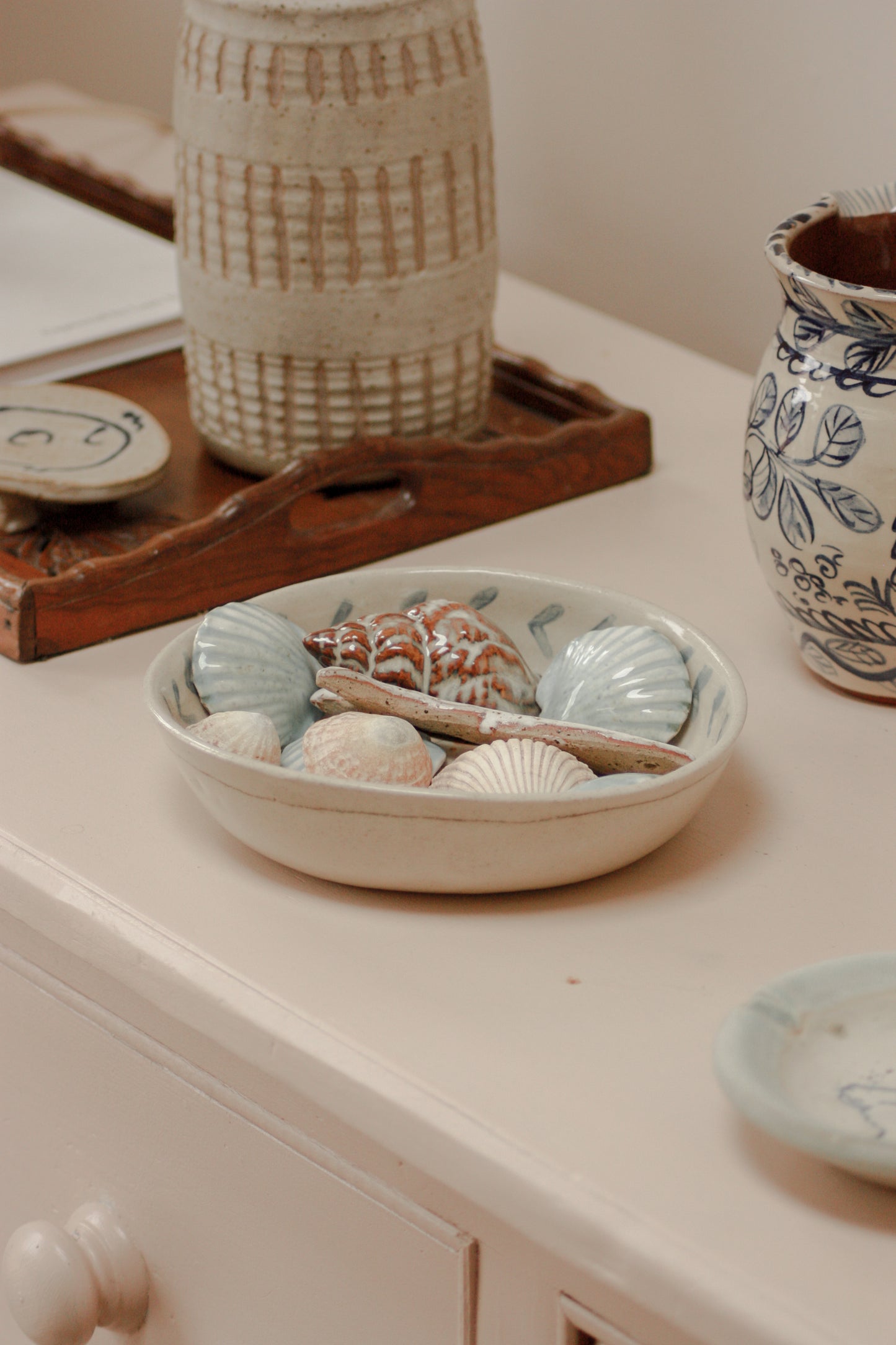 Set of 5 Spanish studio pottery shells