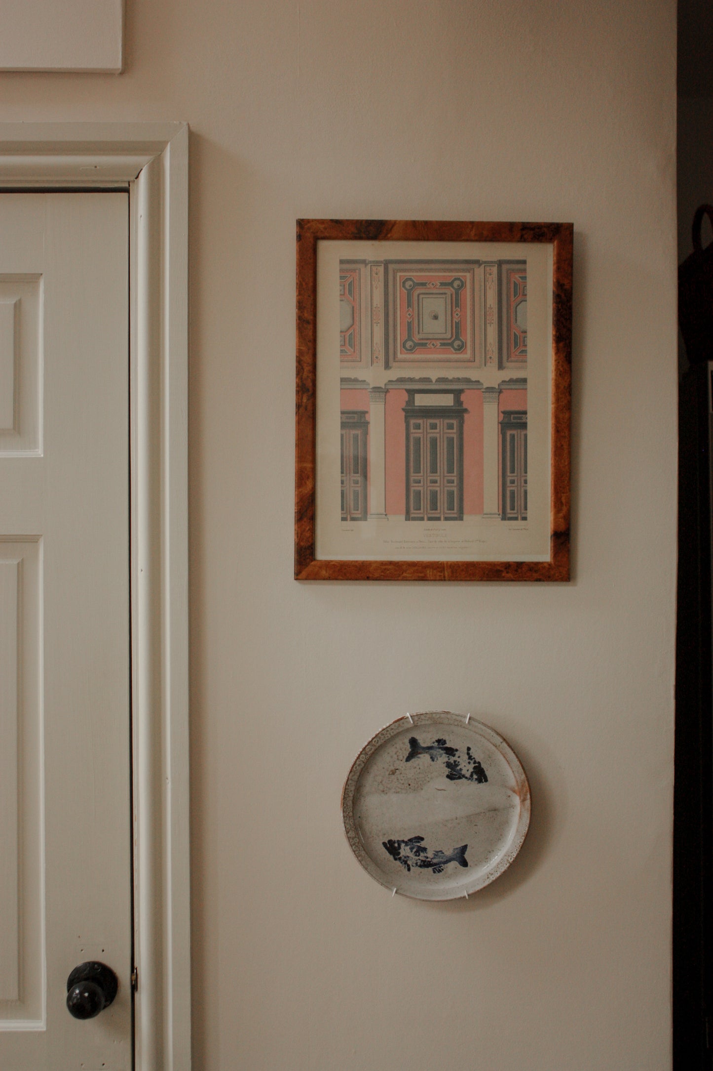 Vintage studio pottery fish plate - Rob Bibby