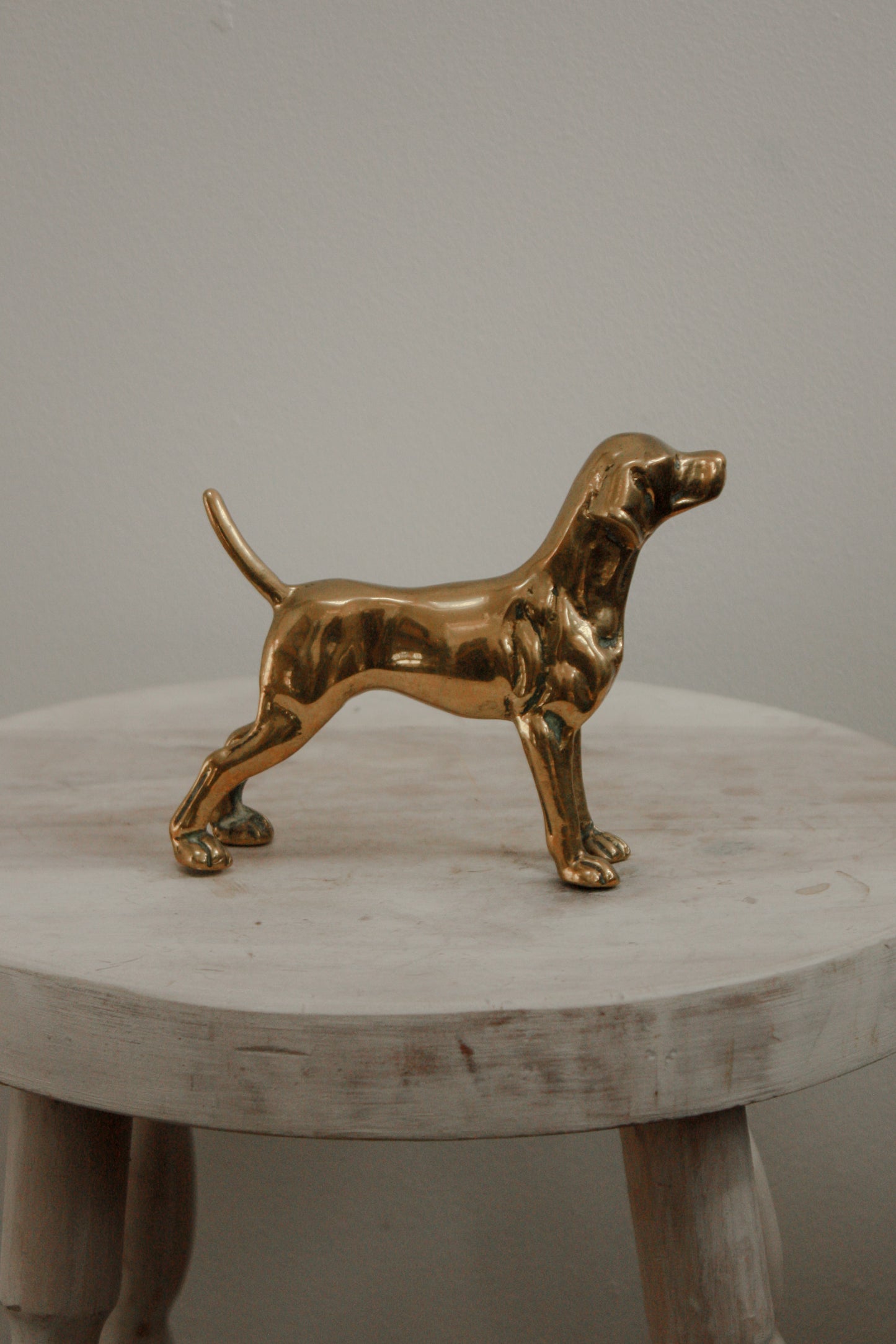 Vintage brass pointer dog