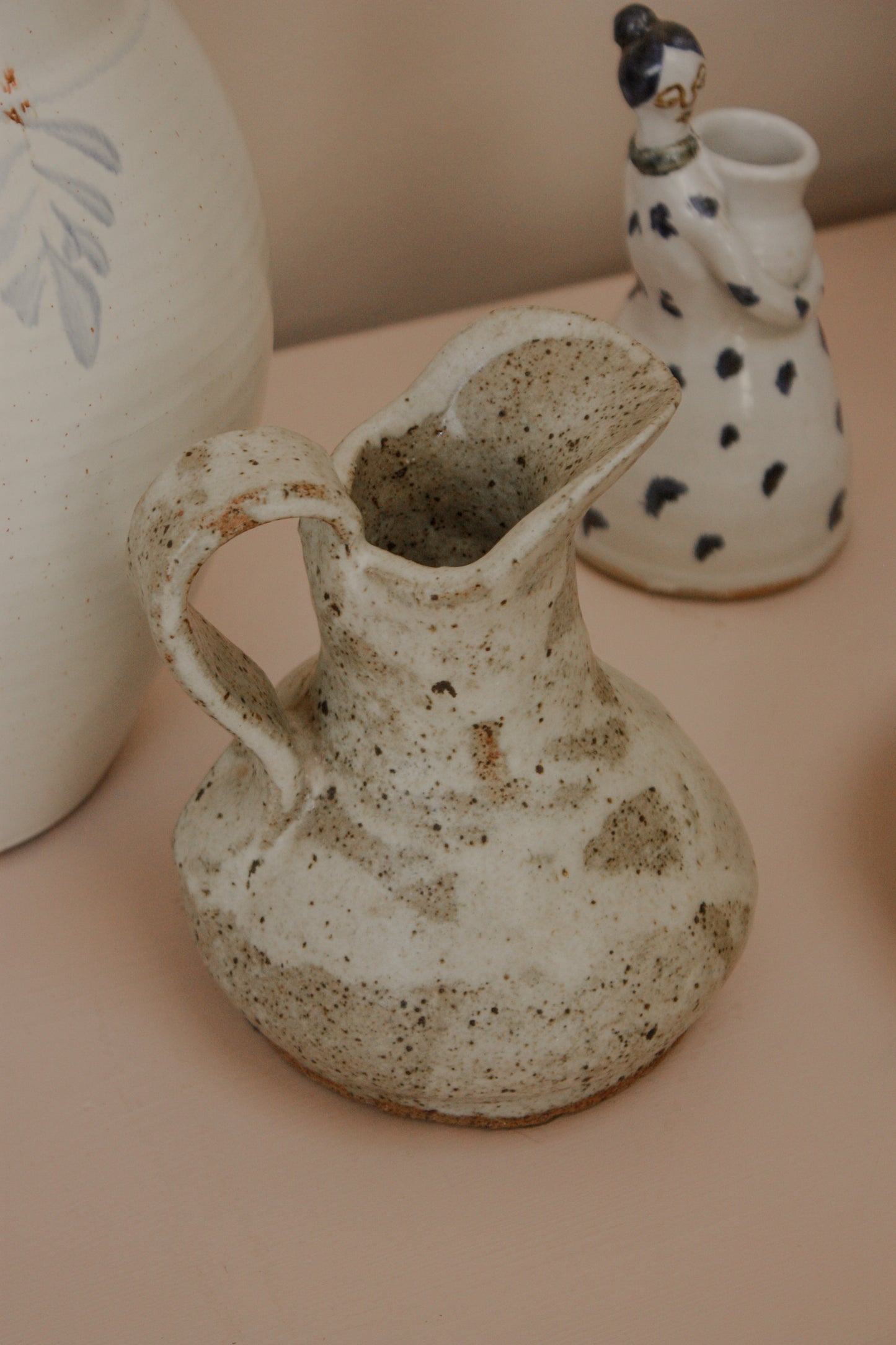 Vintage studio pottery rustic jug