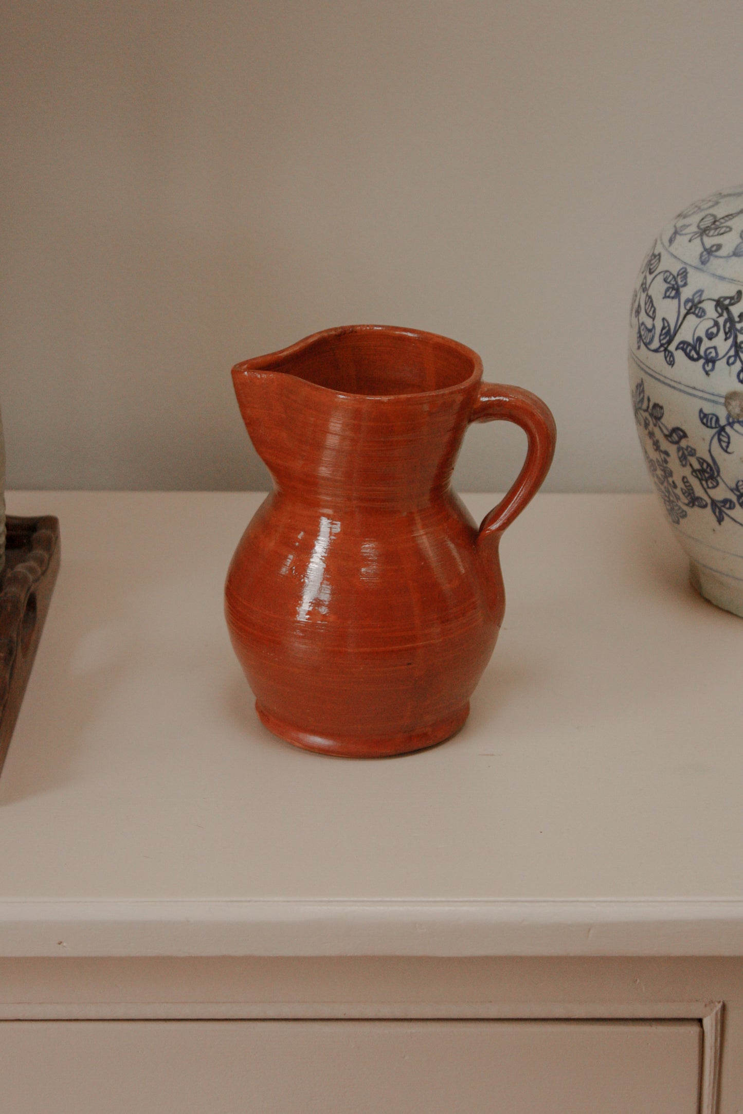 Vintage terracotta pitcher