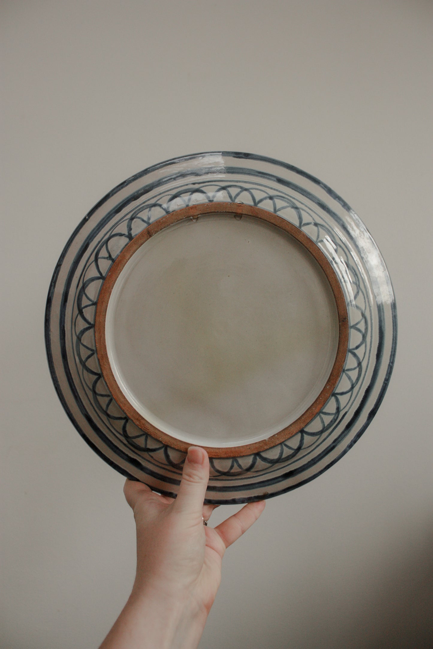 Vintage hand painted charger plate