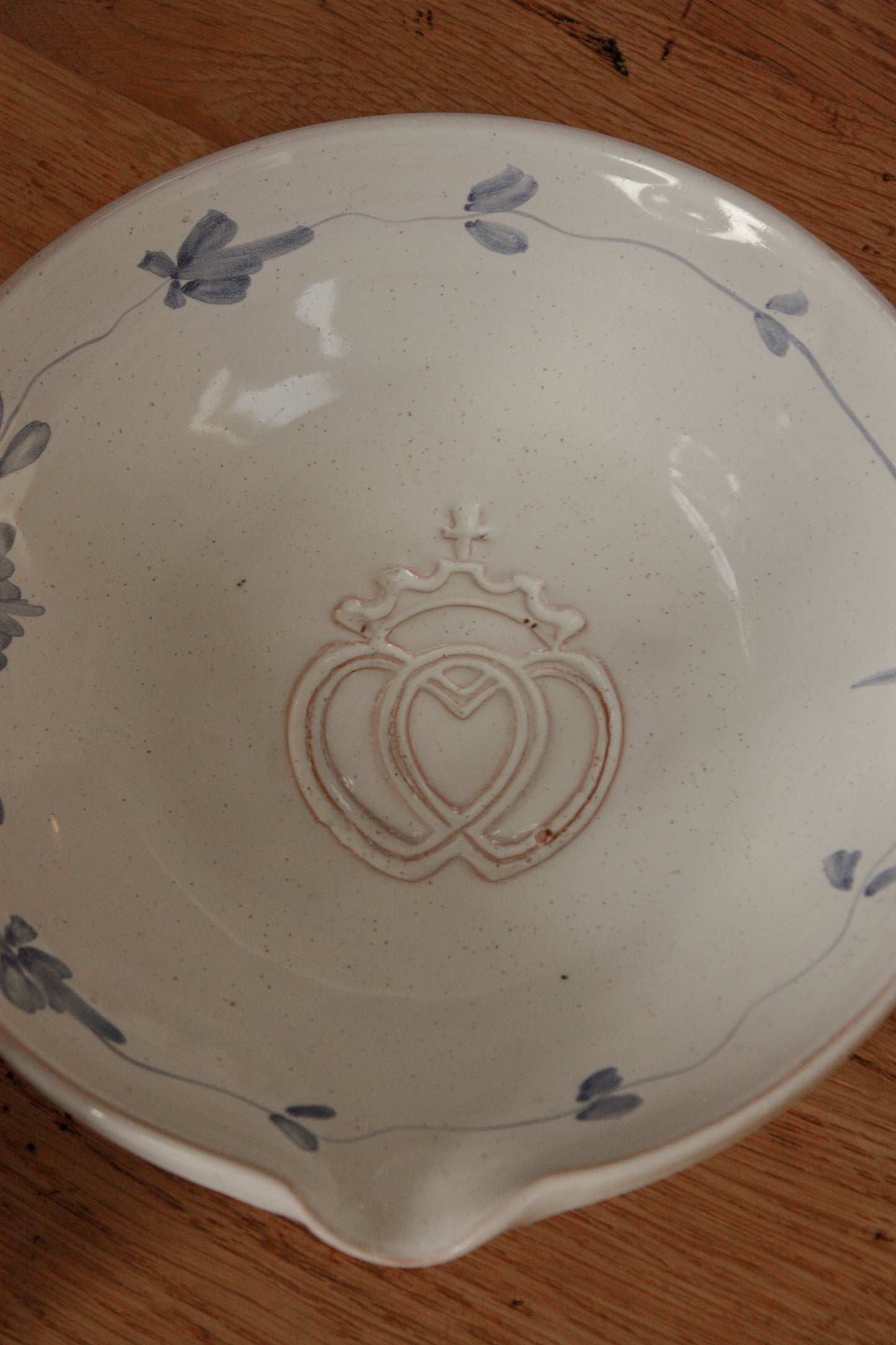 Hand painted studio pottery dish