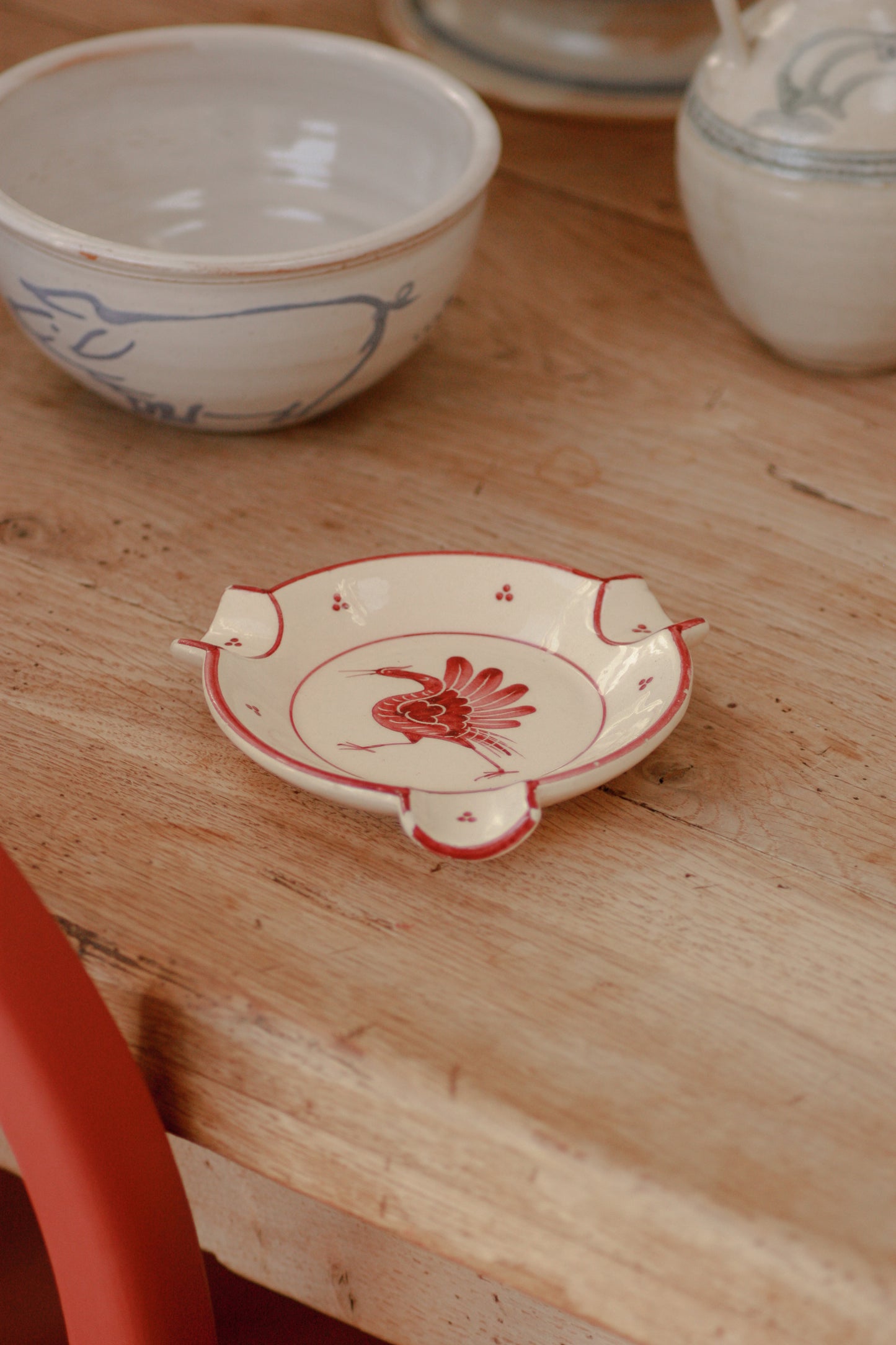 Vintage Swiss hand painted dish