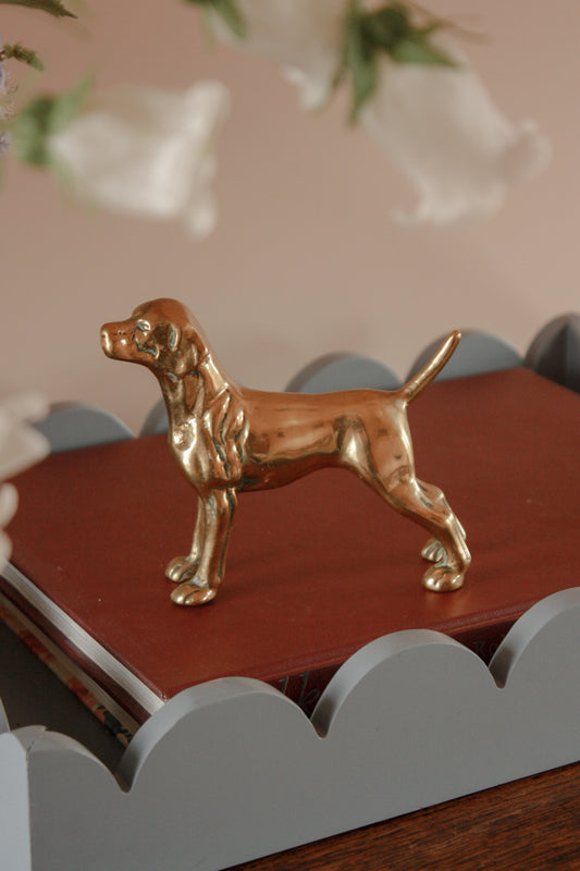 Vintage brass pointer dog