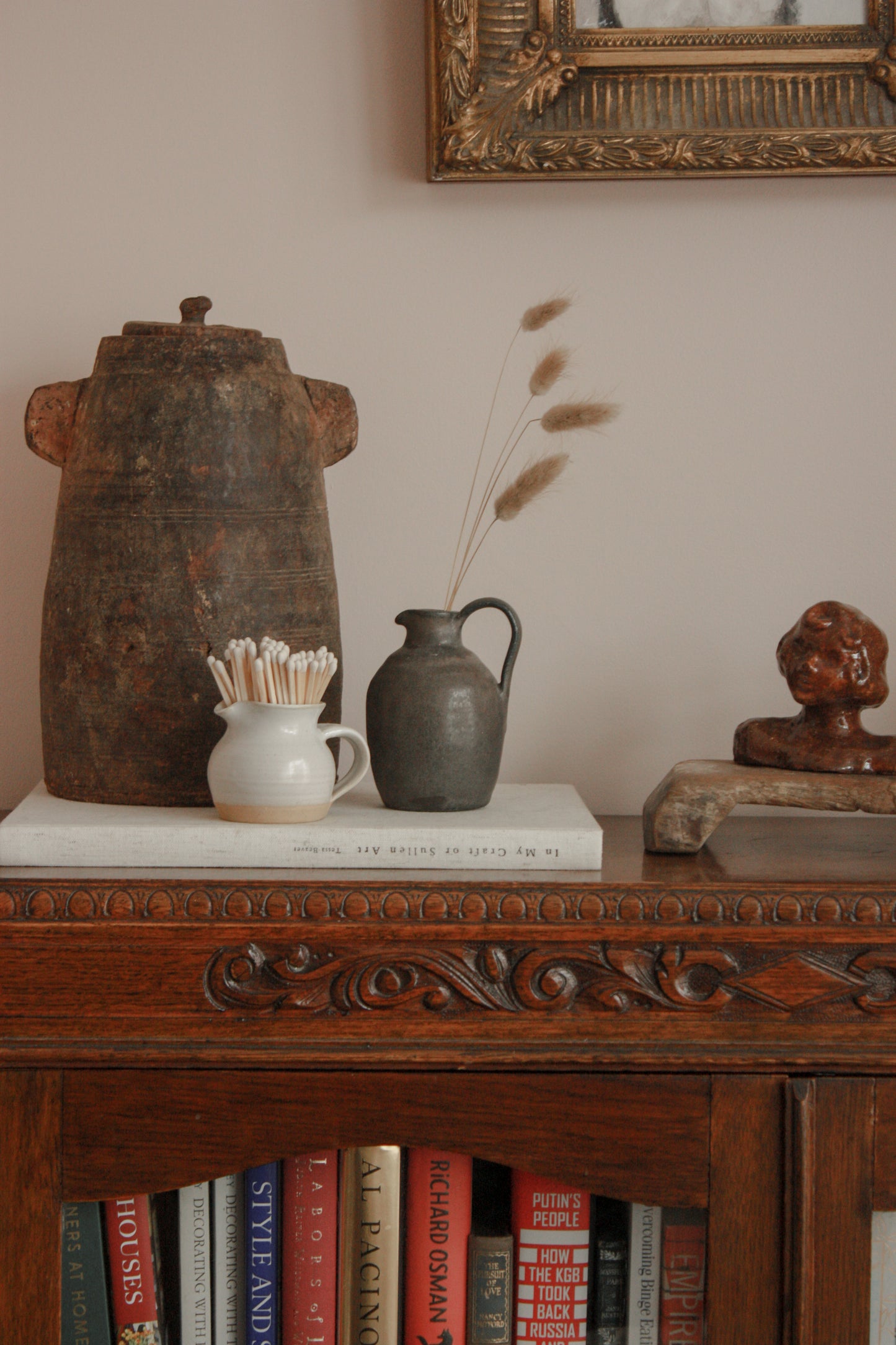 Vintage rustic Himalayan wooden pot