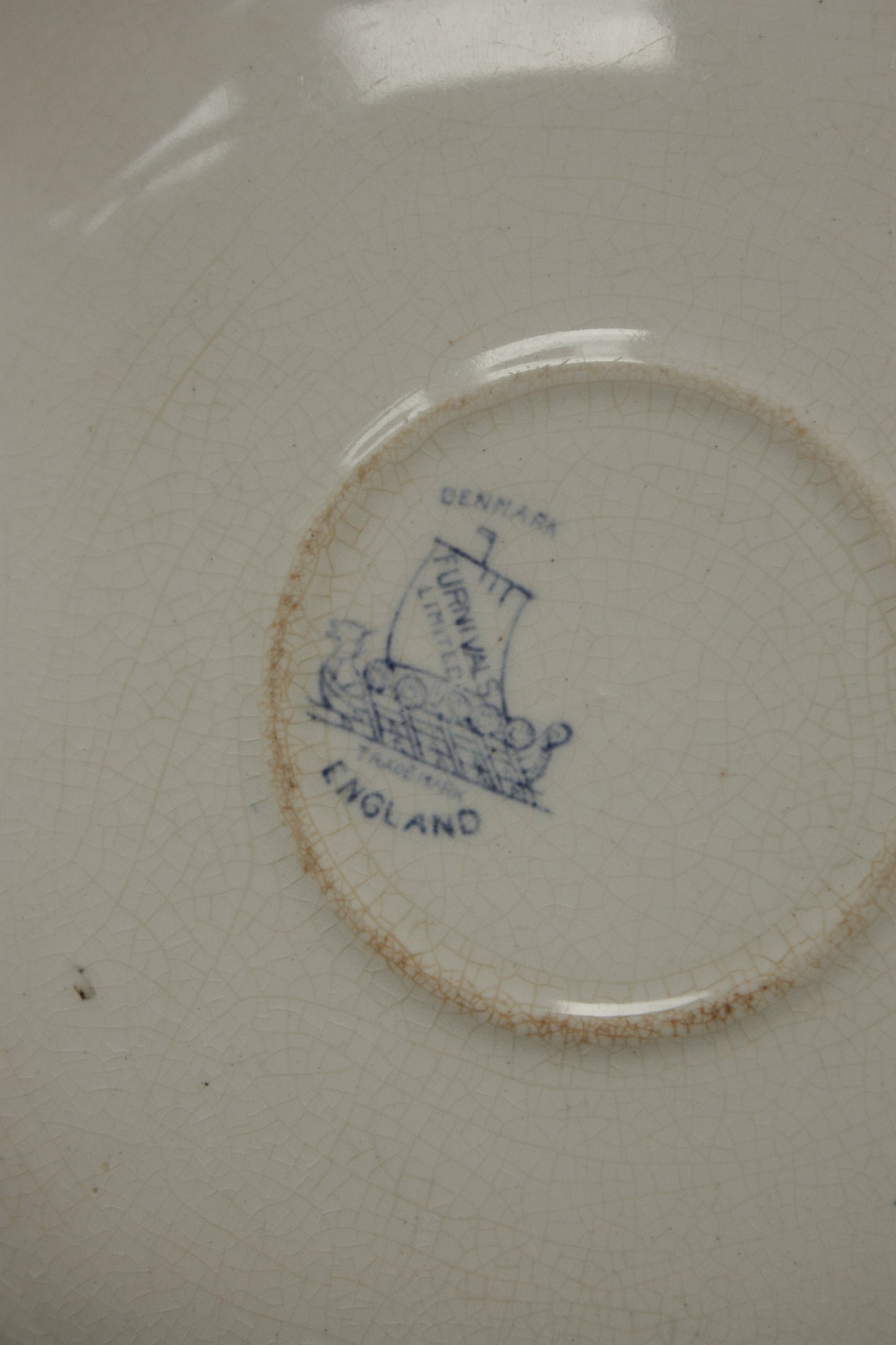 Vintage gallery wall plate - blue / white floral