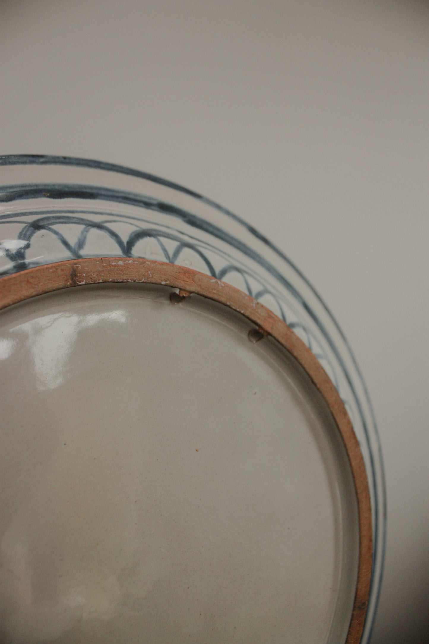 Vintage hand painted charger plate