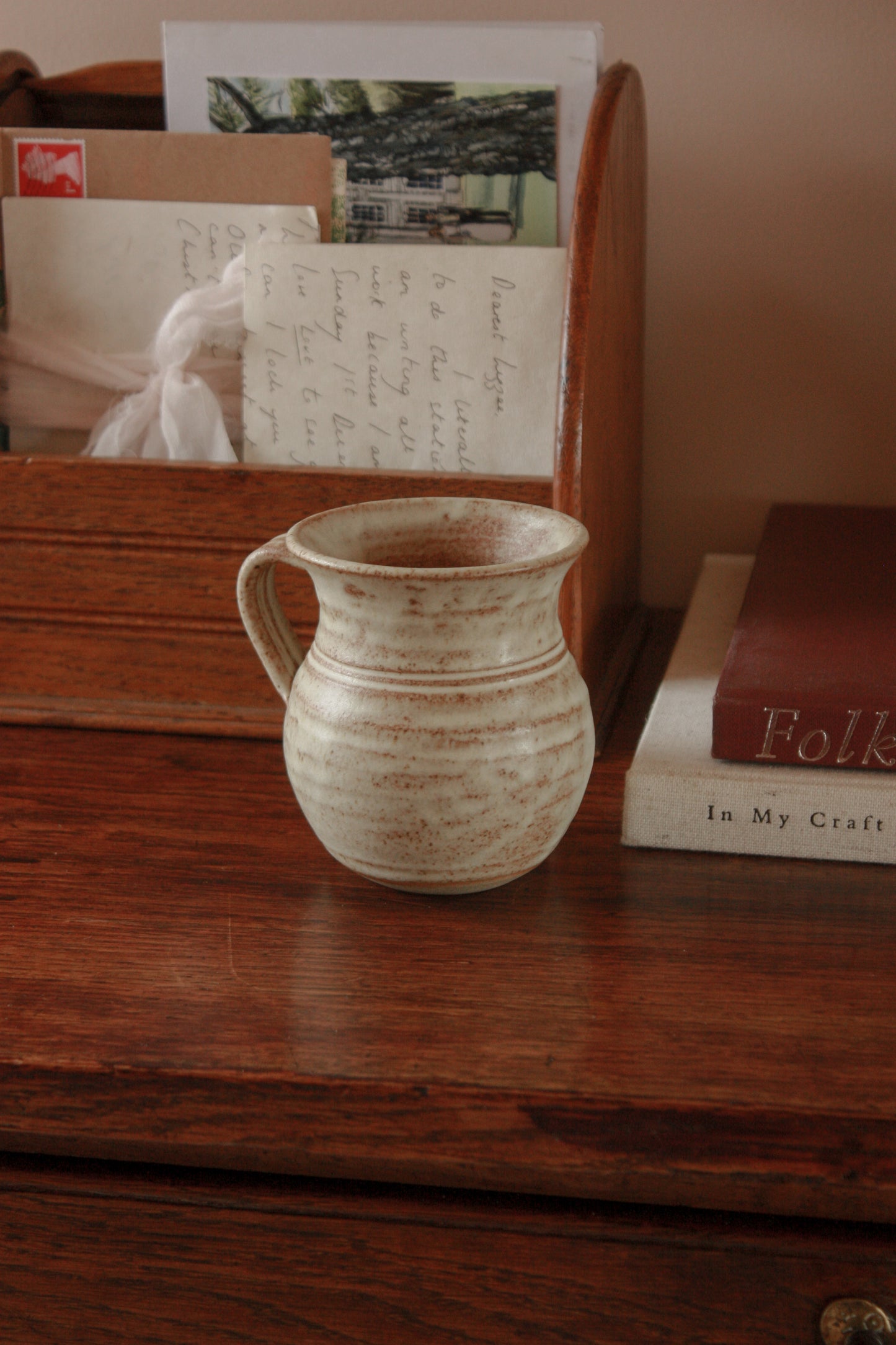 Vintage studio pottery rustic mug