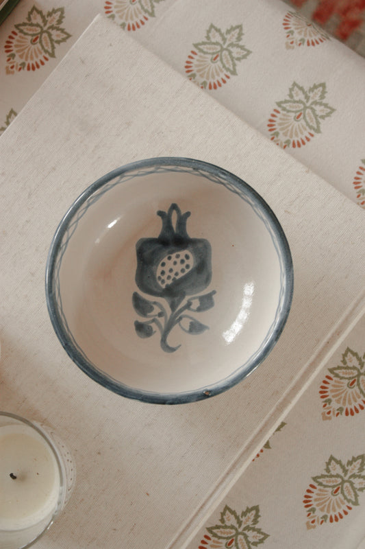 Vintage Spanish Fajalauza Granada Pottery bowl