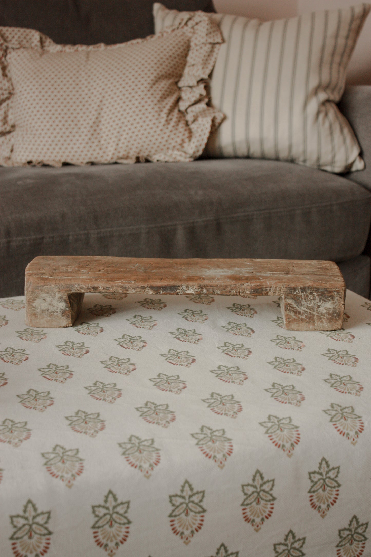 Vintage rustic wooden riser